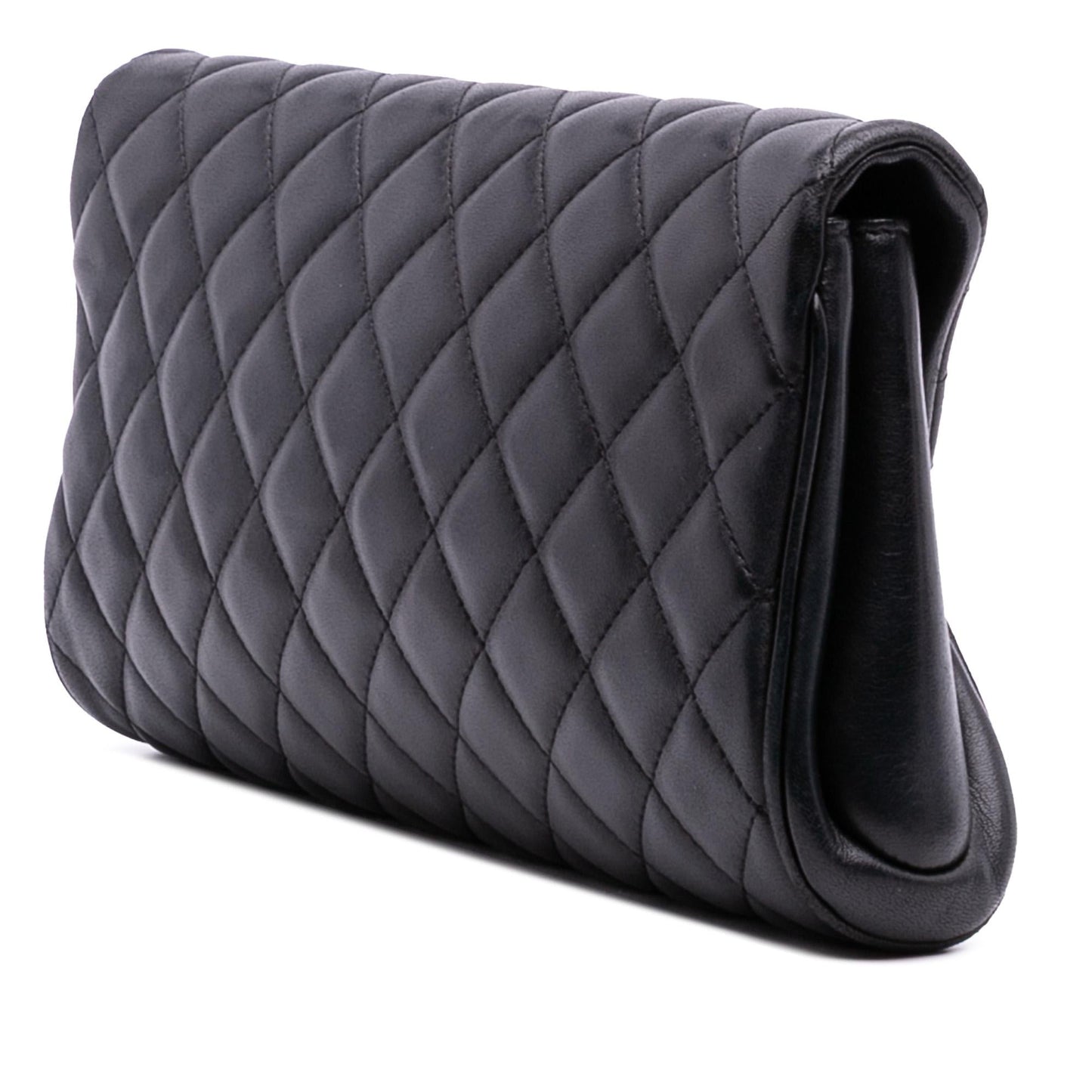 Chanel Quilted Lambskin Fold Up Again Clutch Bag