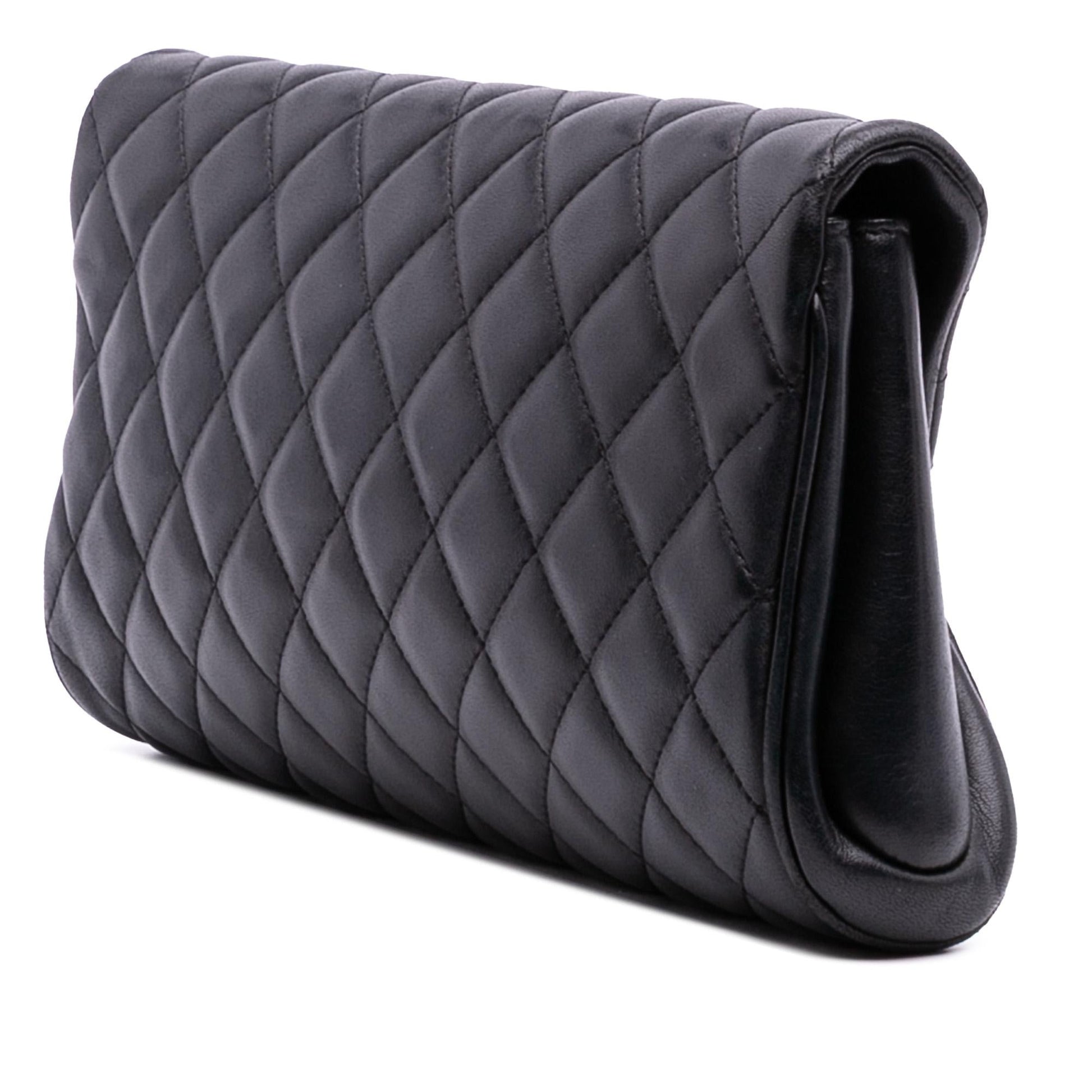 Chanel Quilted Lambskin Fold Up Again Clutch Bag