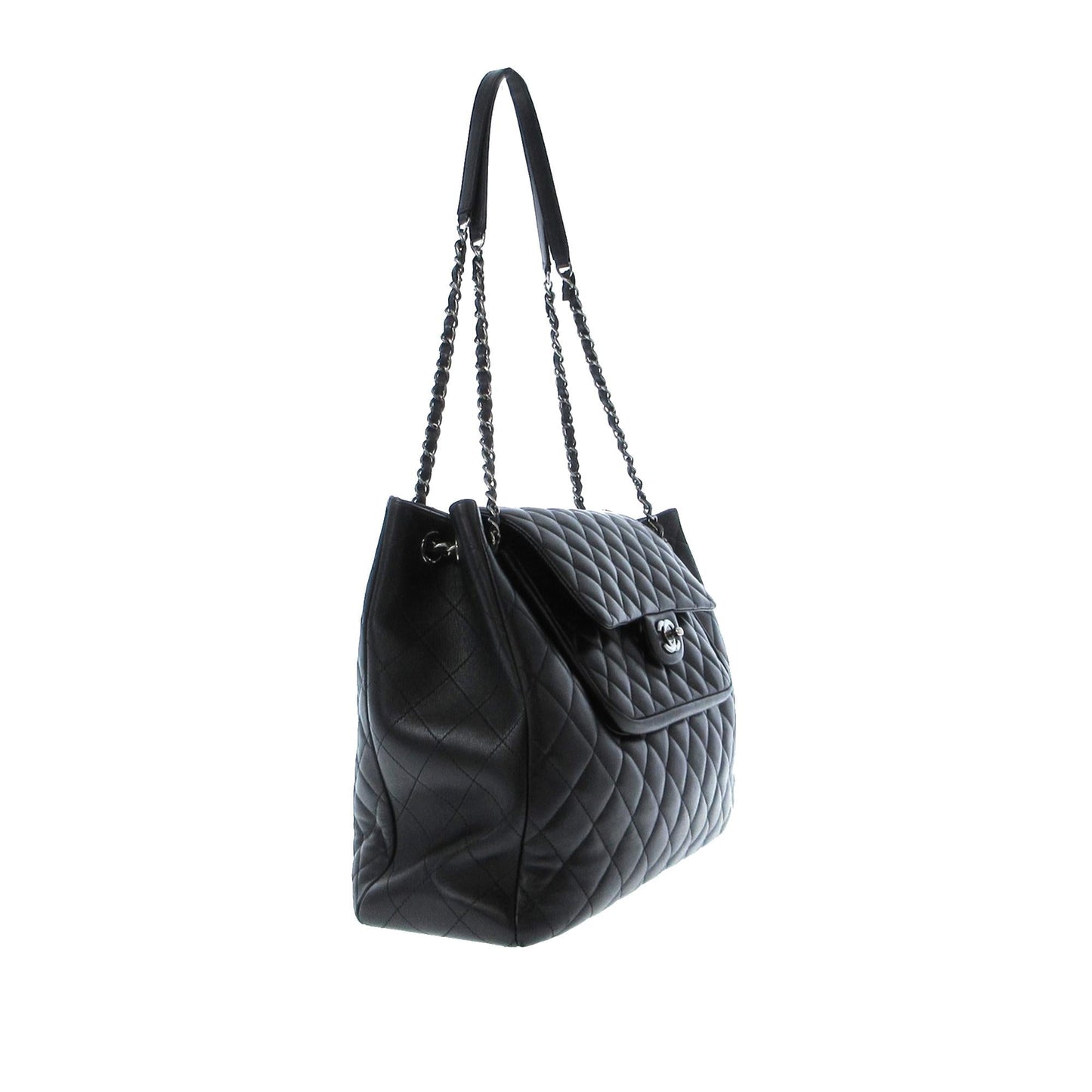 Chanel Quilted Lambskin Front Flap Pocket SHG-E6UxjU Tote Bag