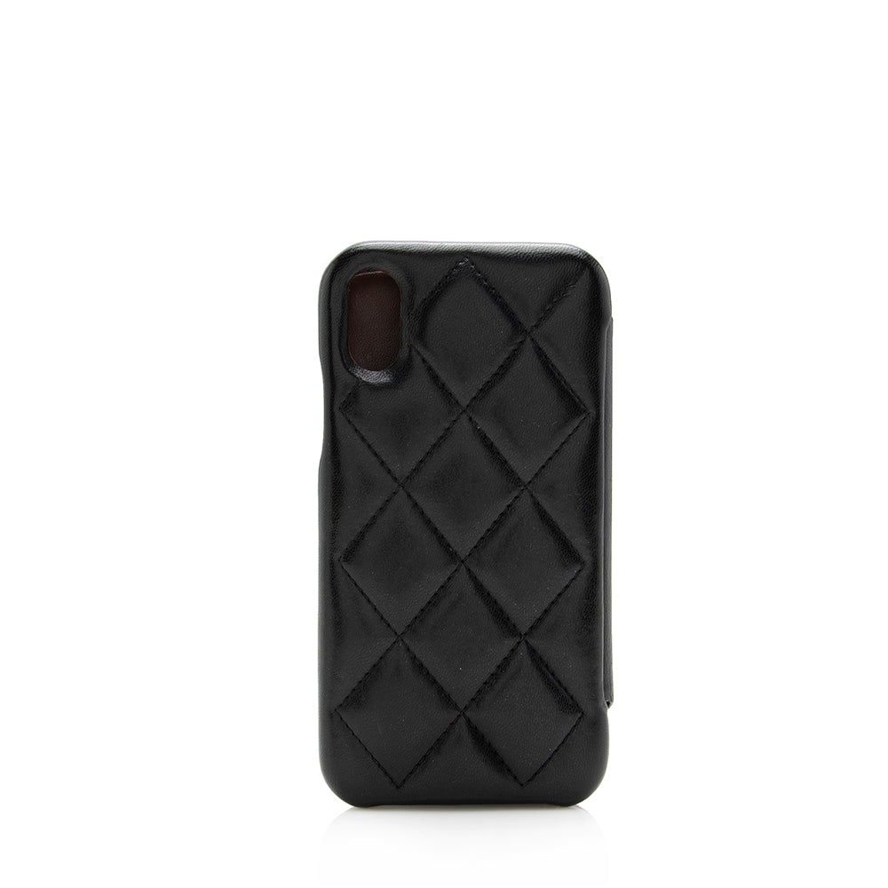 Chanel Quilted Lambskin iPhone X SHF Pochette Handbag