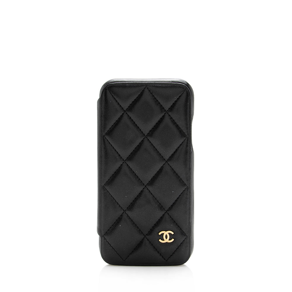 Chanel Quilted Lambskin iPhone X SHF Pochette Handbag