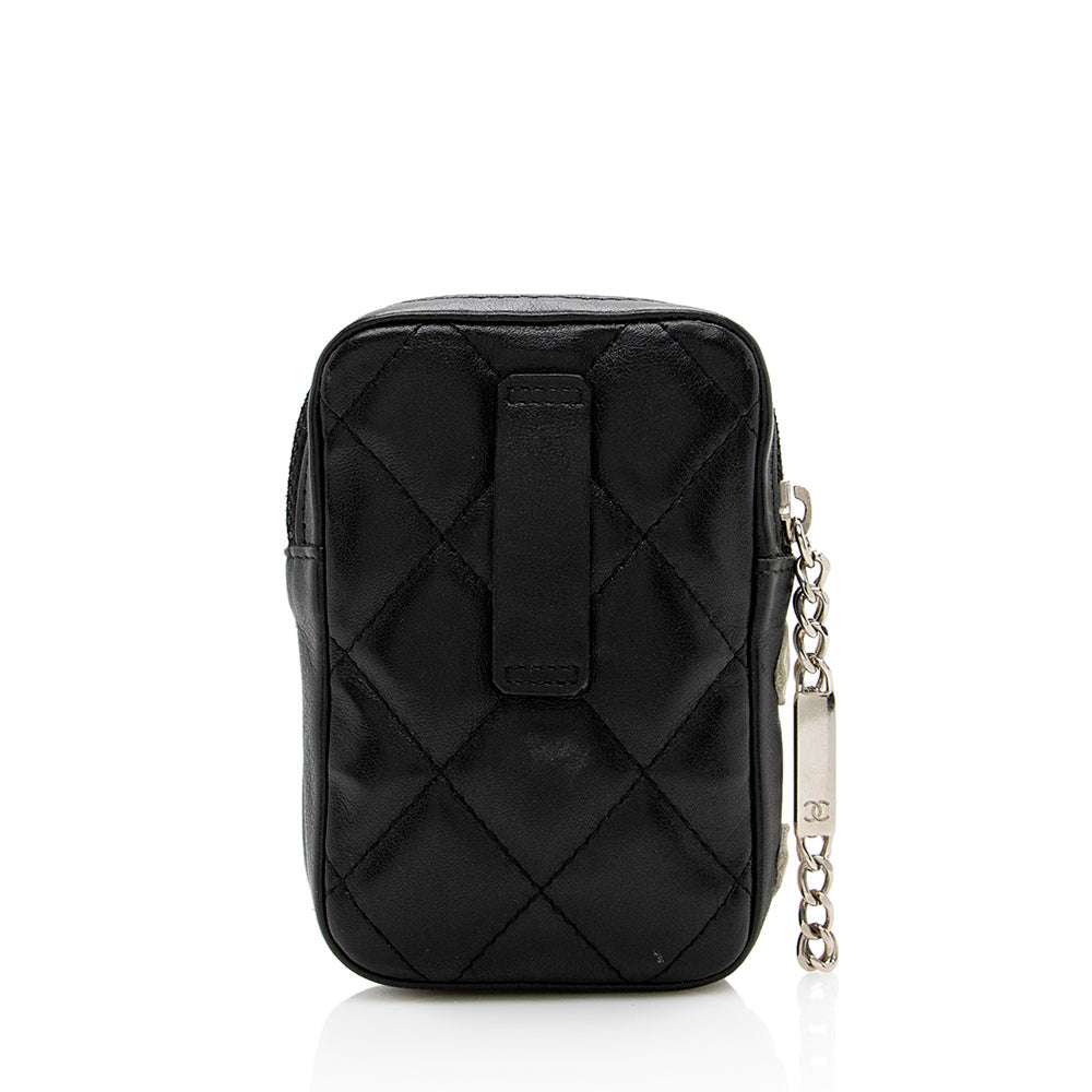 Chanel Quilted Lambskin Ligne Cambon Zip SHF Mini Bag