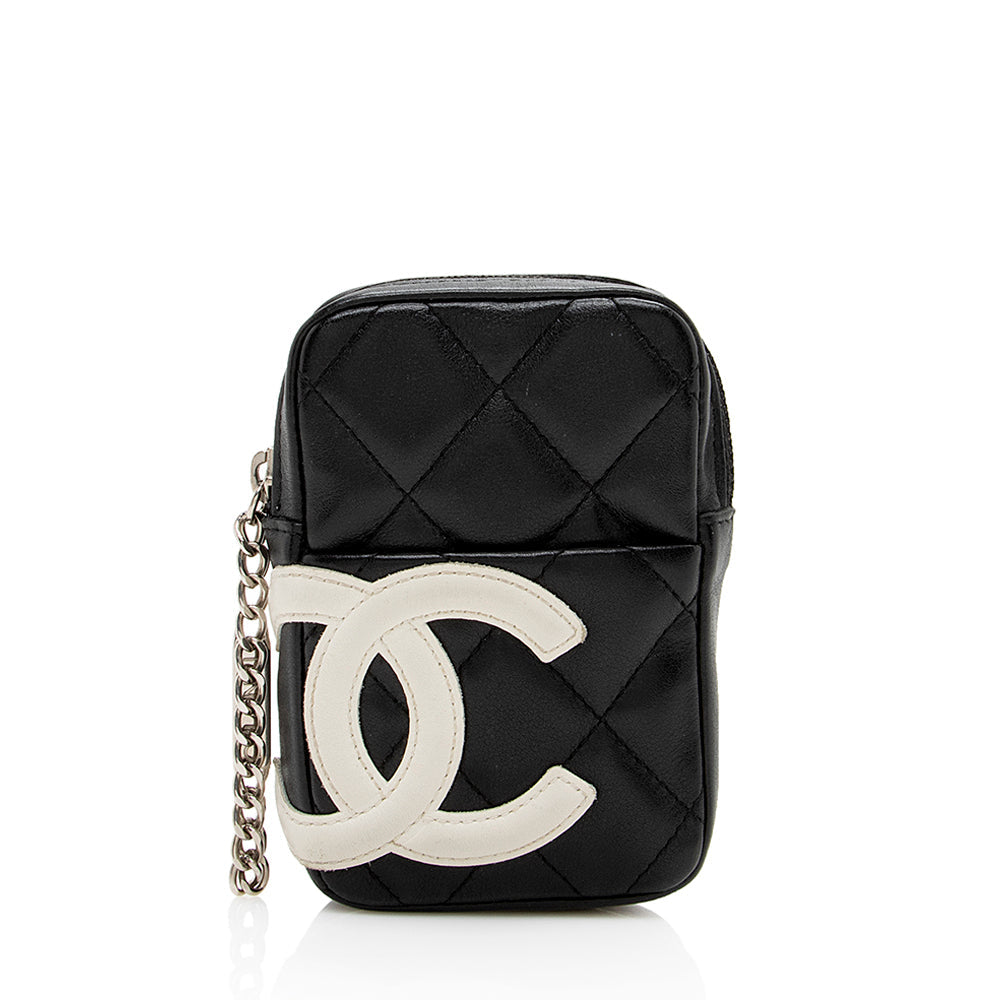 Chanel Quilted Lambskin Ligne Cambon Zip SHF Mini Bag