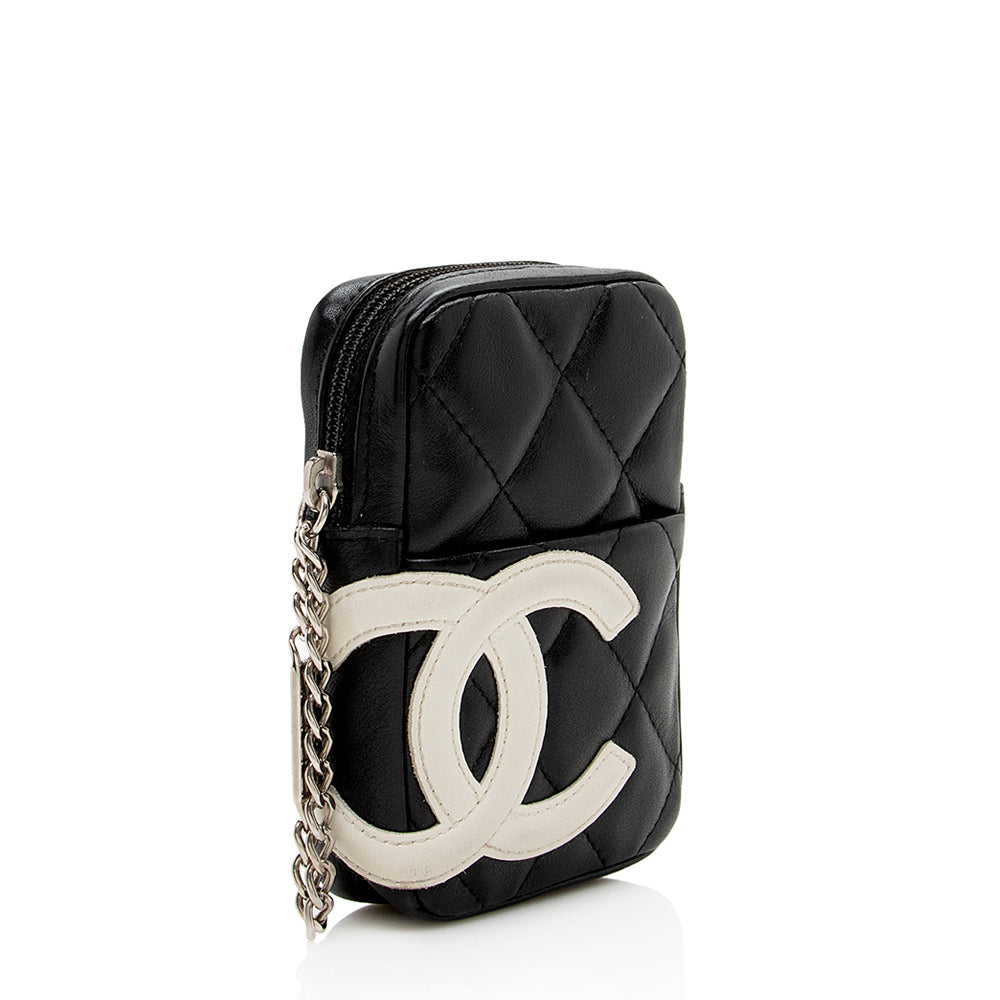 Chanel Quilted Lambskin Ligne Cambon Zip SHF Mini Bag