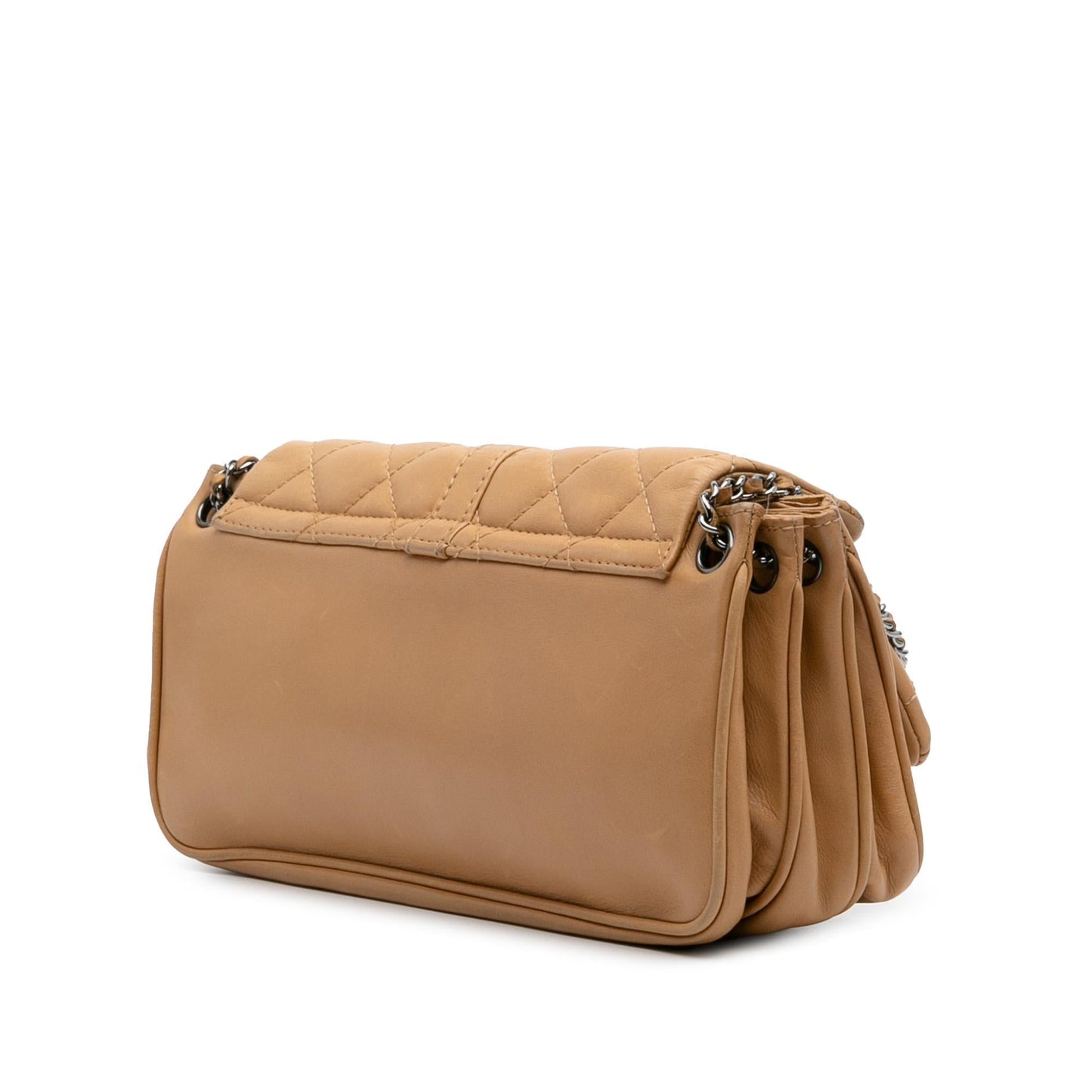 Chanel Quilted Lambskin Mademoiselle Accordion Flap Lock Handbag