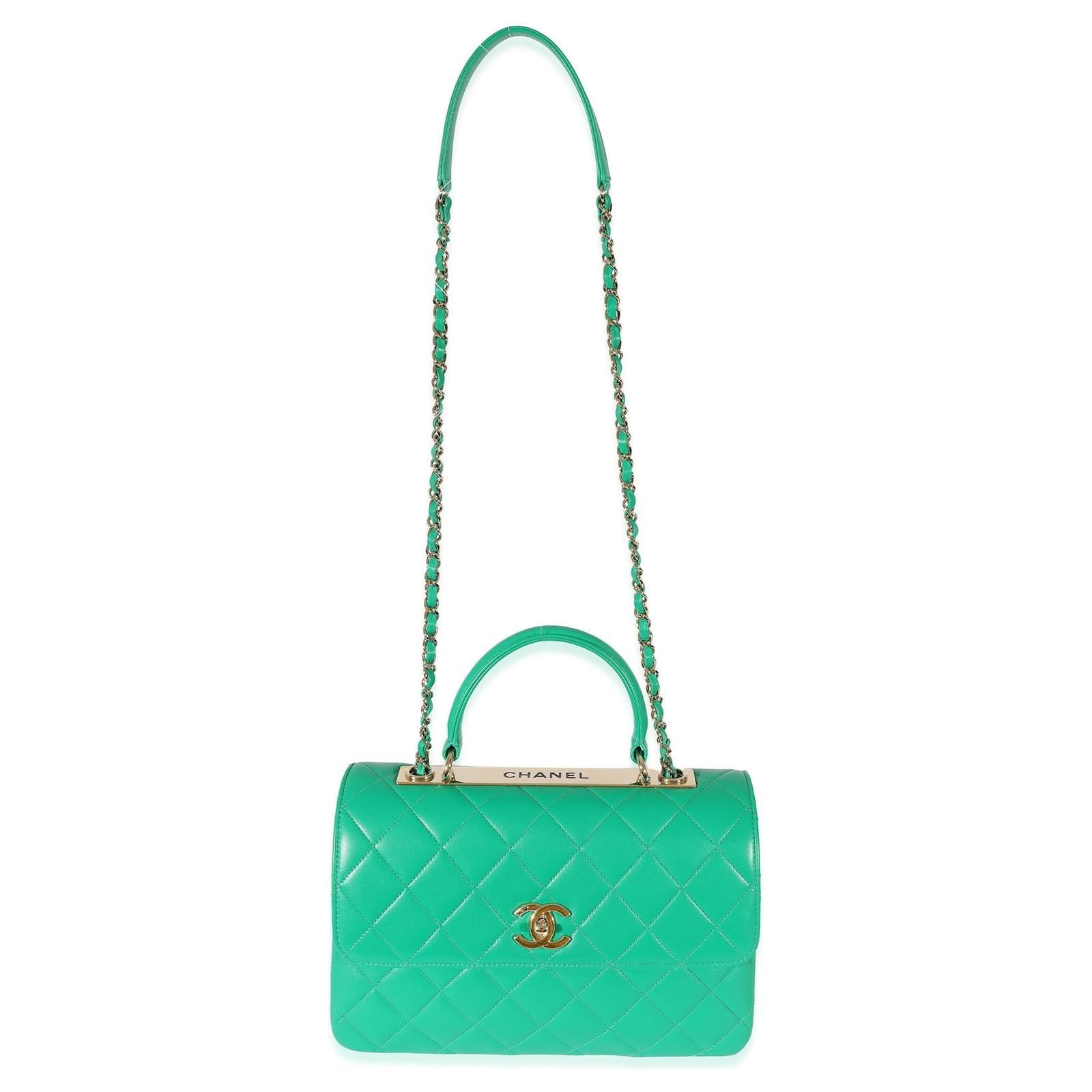Chanel QUILTED LAMBSKIN TOP-HANDLE TRENDY Handbag