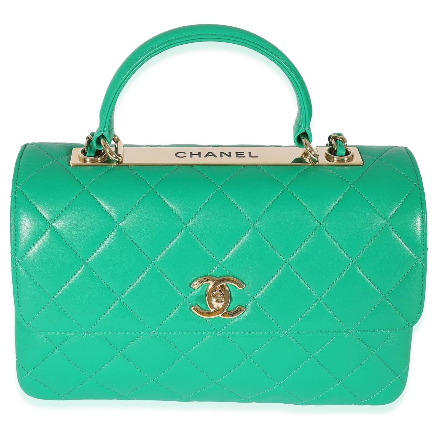 Chanel QUILTED LAMBSKIN TOP-HANDLE TRENDY Handbag