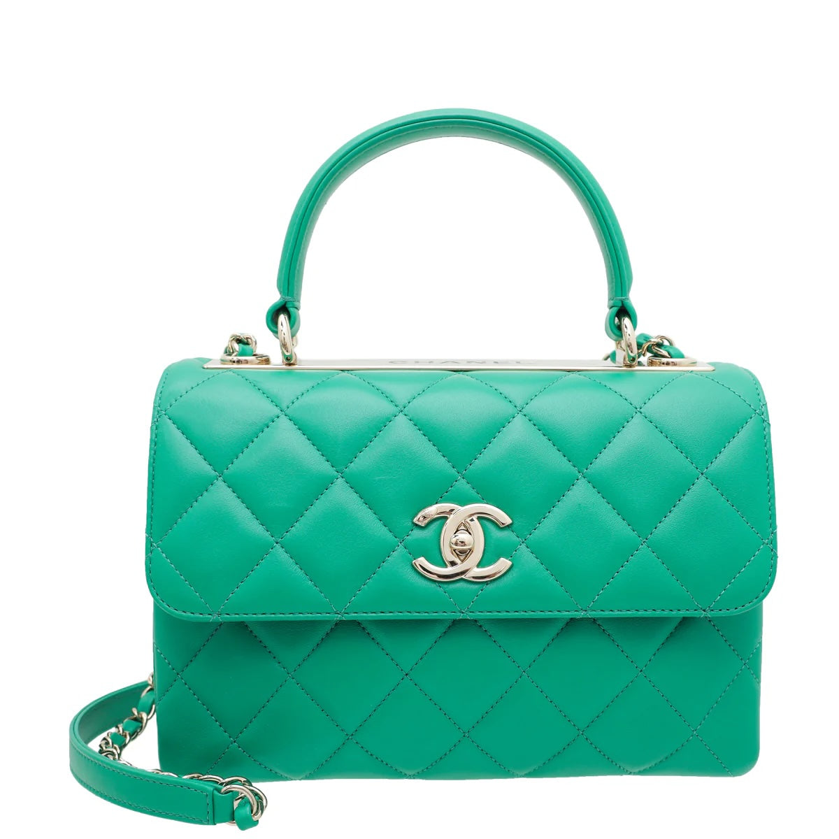 Chanel QUILTED LAMBSKIN TOP-HANDLE TRENDY Handbag