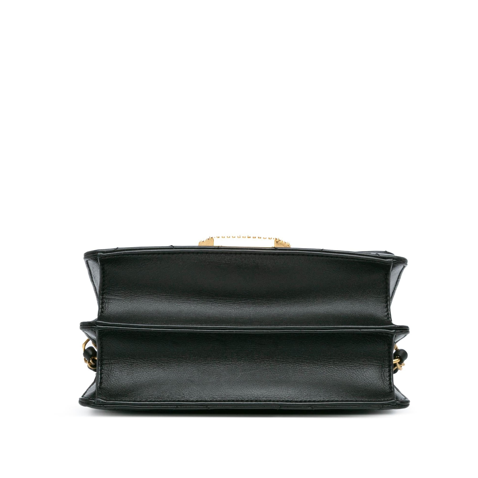 Chanel Quilted Lambskin Octagonal Buckle Crossbody Bag Buckle Crossbody