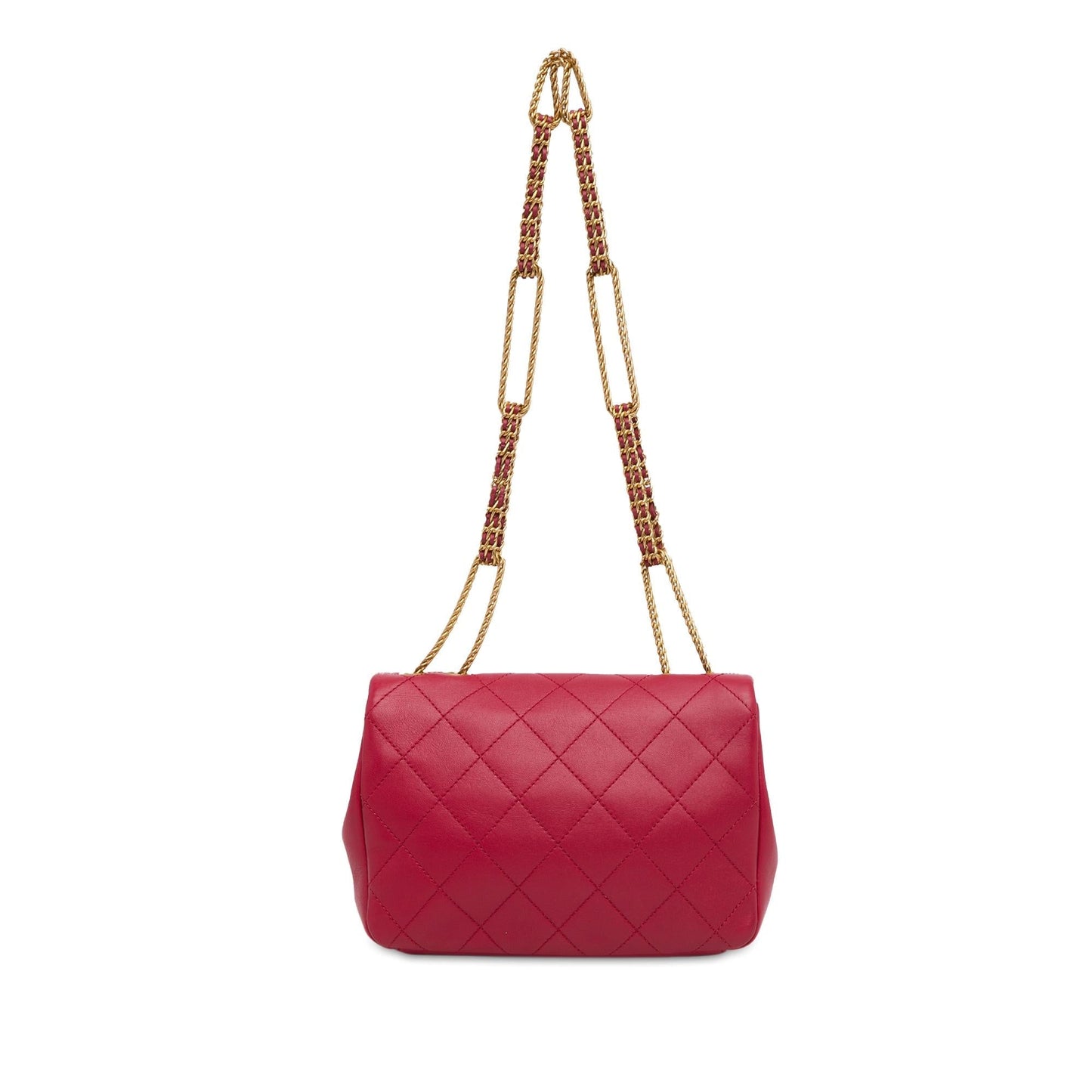 Chanel Quilted Lambskin On Flap Handbag
