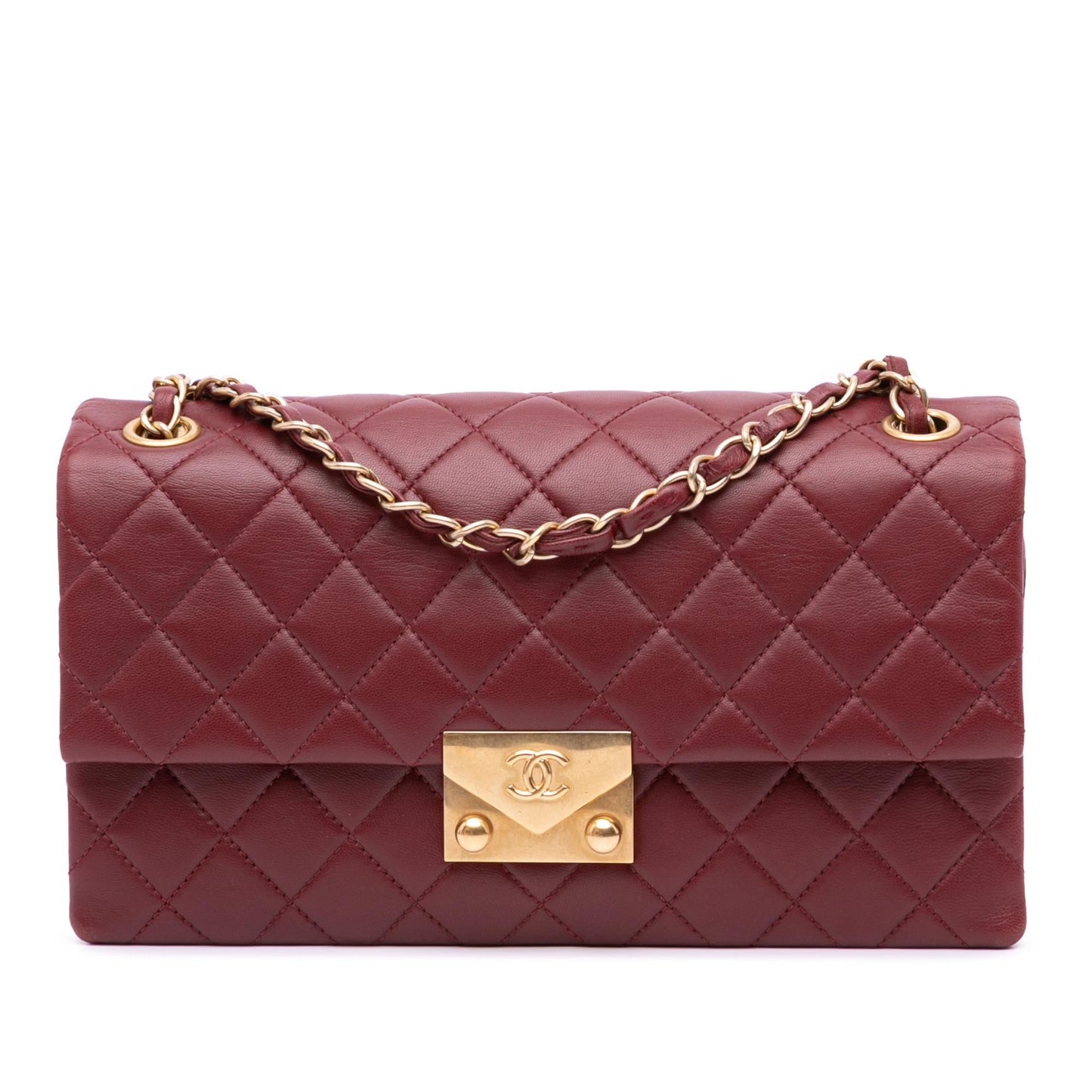 Chanel Quilted Lambskin Pagoda Accordion Flap Handbag