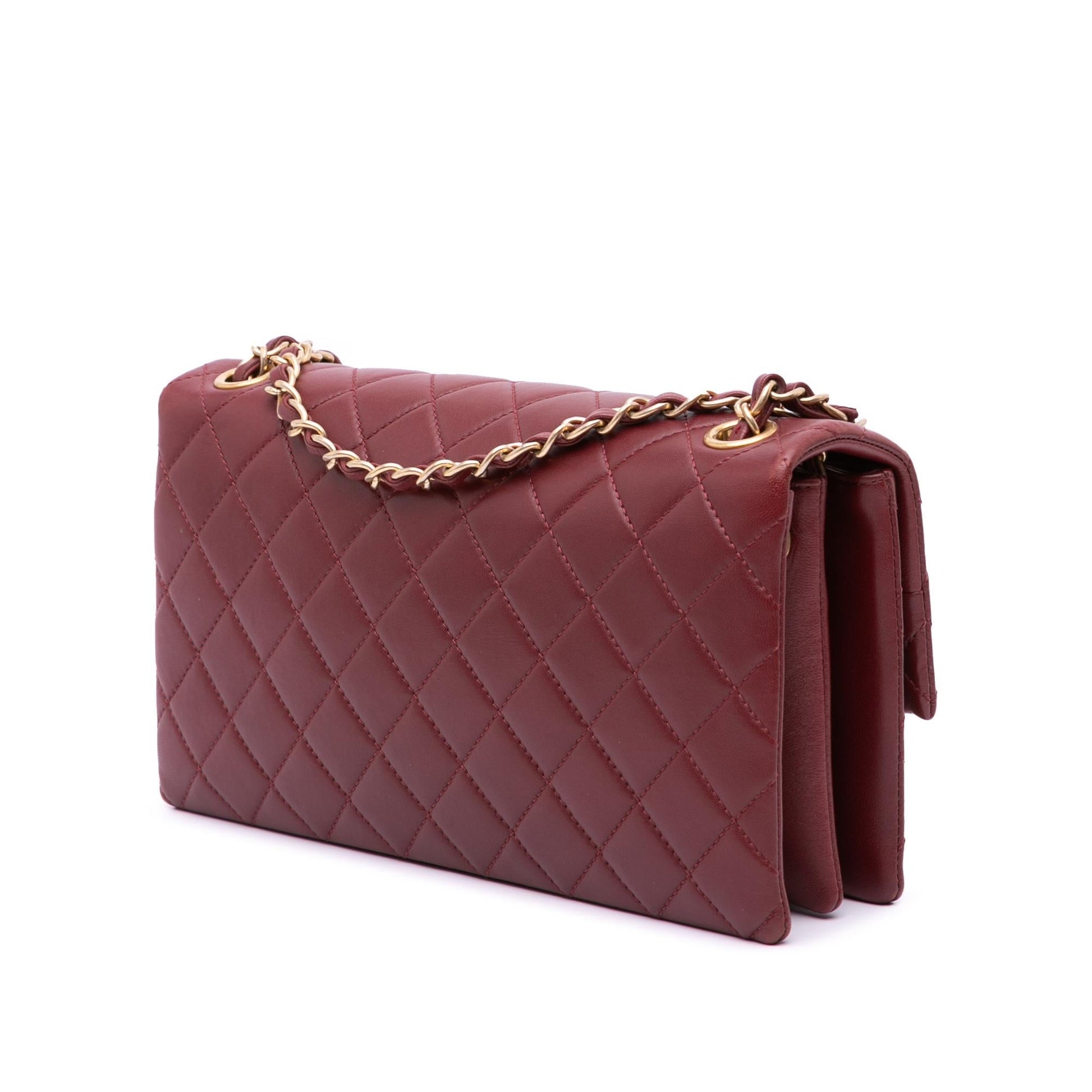 Chanel Quilted Lambskin Pagoda Accordion Flap Handbag