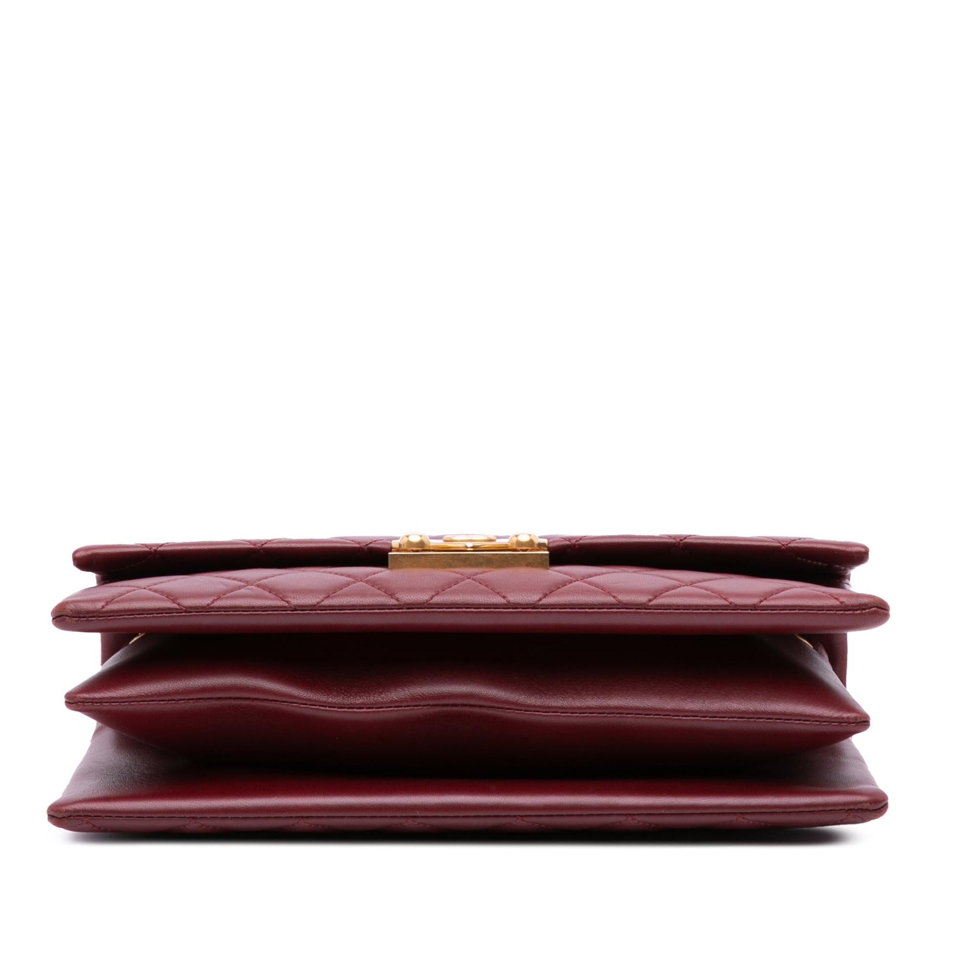 Chanel Quilted Lambskin Pagoda Accordion Flap Handbag Flap 1