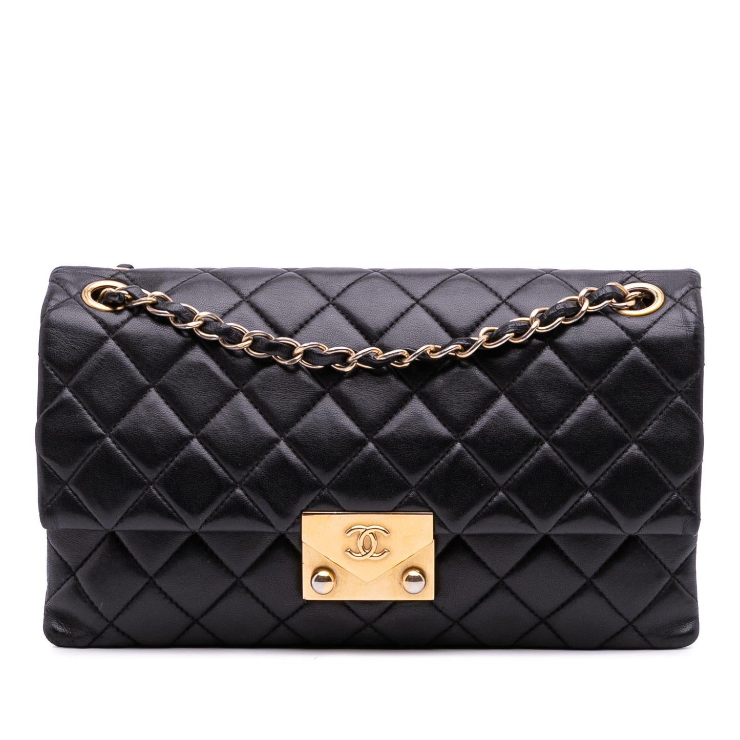Chanel Quilted Lambskin Pagoda Accordion Flap Handbag Flap 2