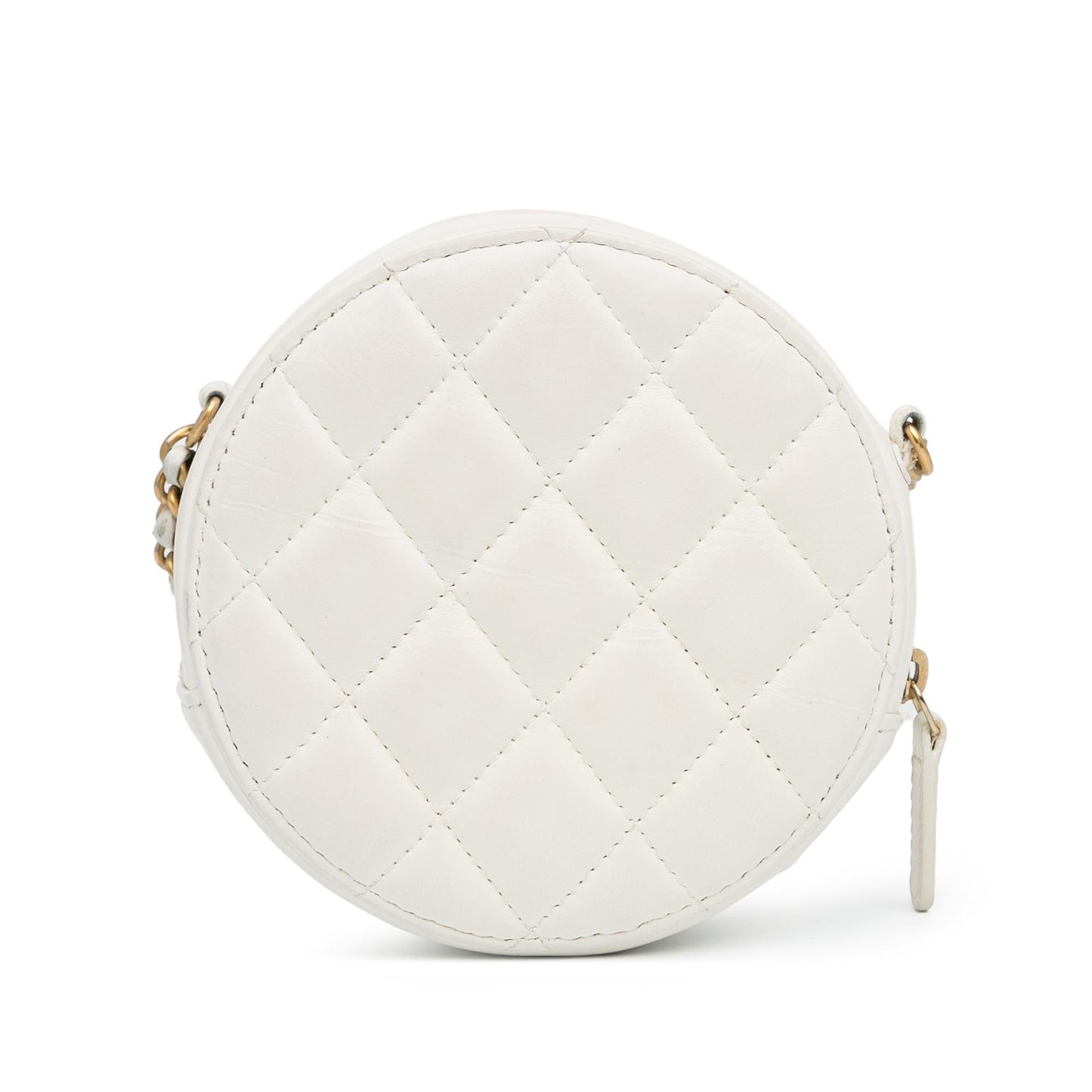 Chanel Quilted Lambskin Pearl Crush Round SHG-SbdIV9 Clutch Bag