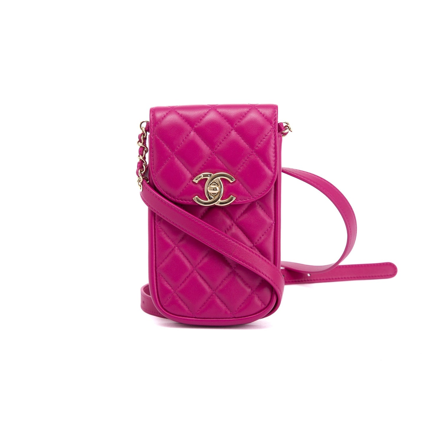 Chanel Quilted Phone Waist Lambskin Travel Bag