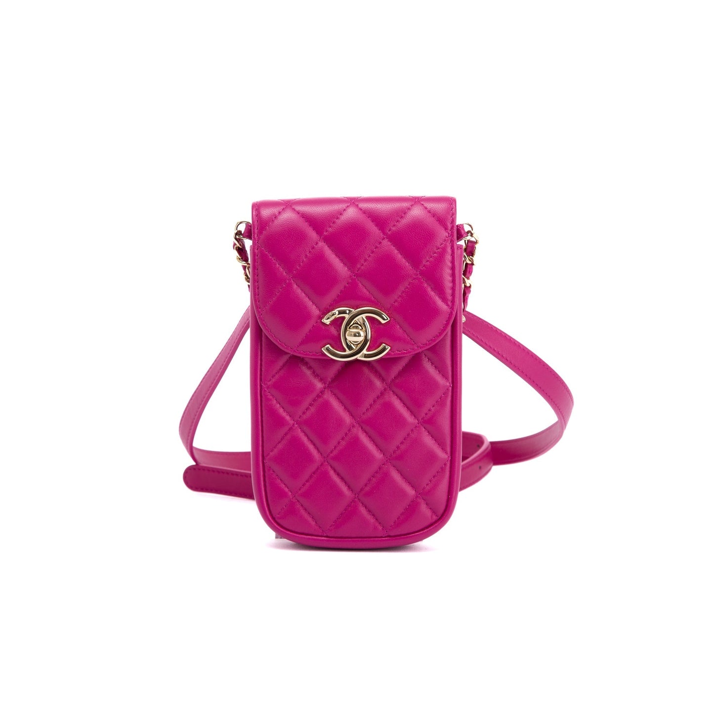 Chanel Quilted Phone Waist Lambskin Travel Bag