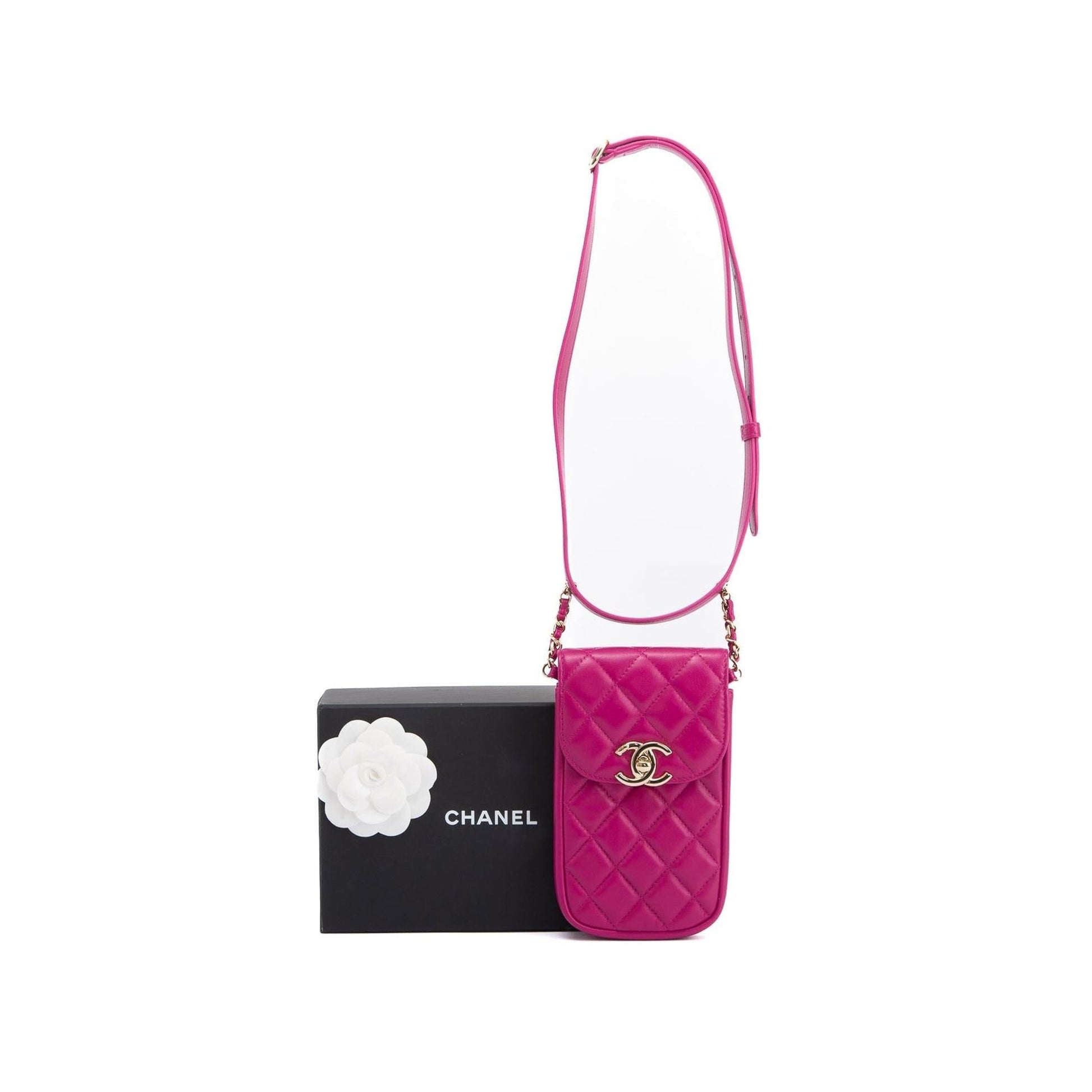 Chanel Quilted Phone Waist Lambskin Travel Bag