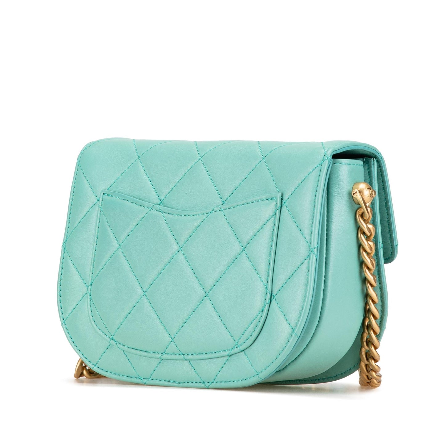 Chanel Quilted Lambskin Round Moon Messenger Flap