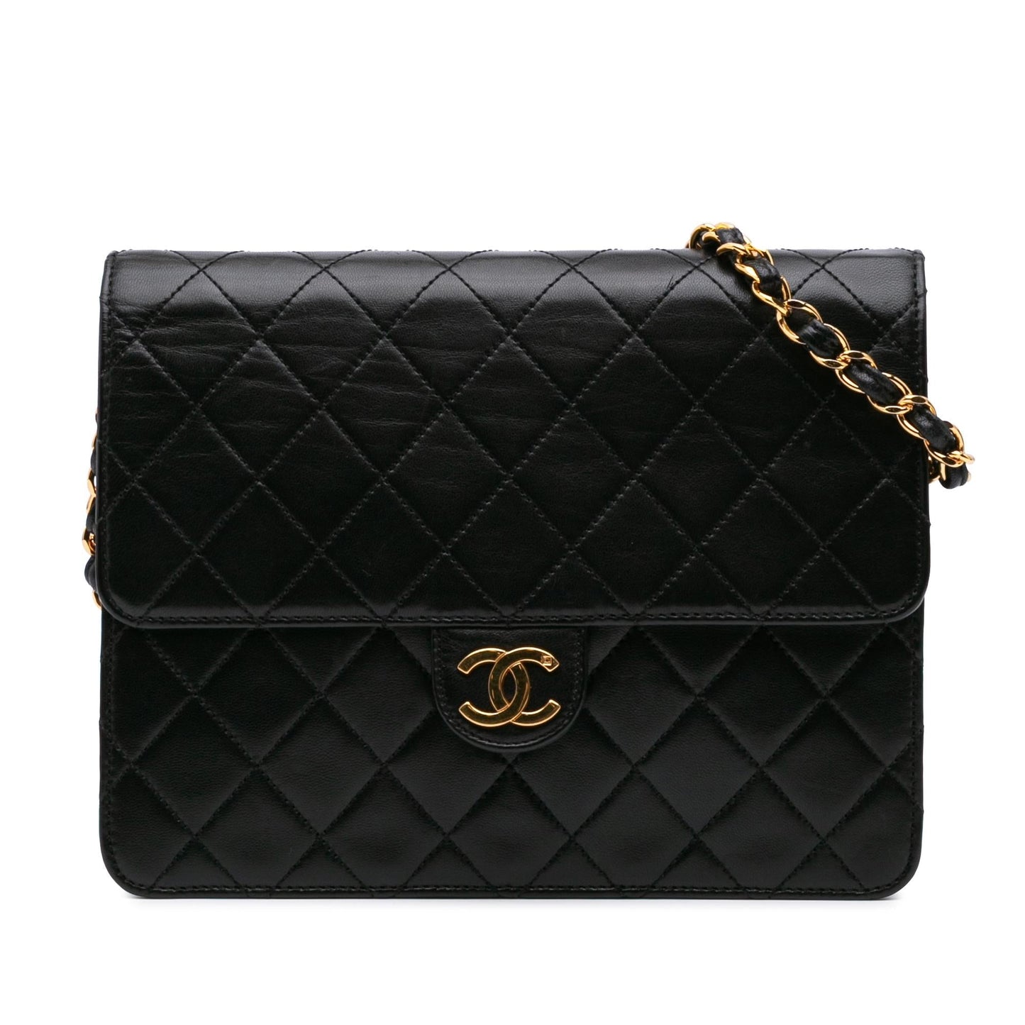 Chanel Quilted Lambskin Single Flap Handbag