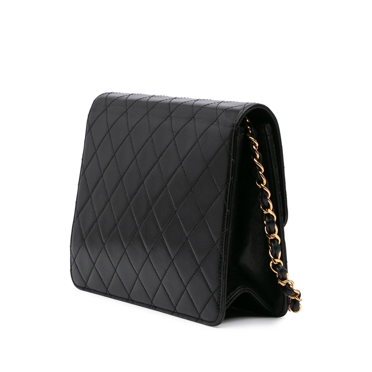 Chanel Quilted Lambskin Single Flap Handbag