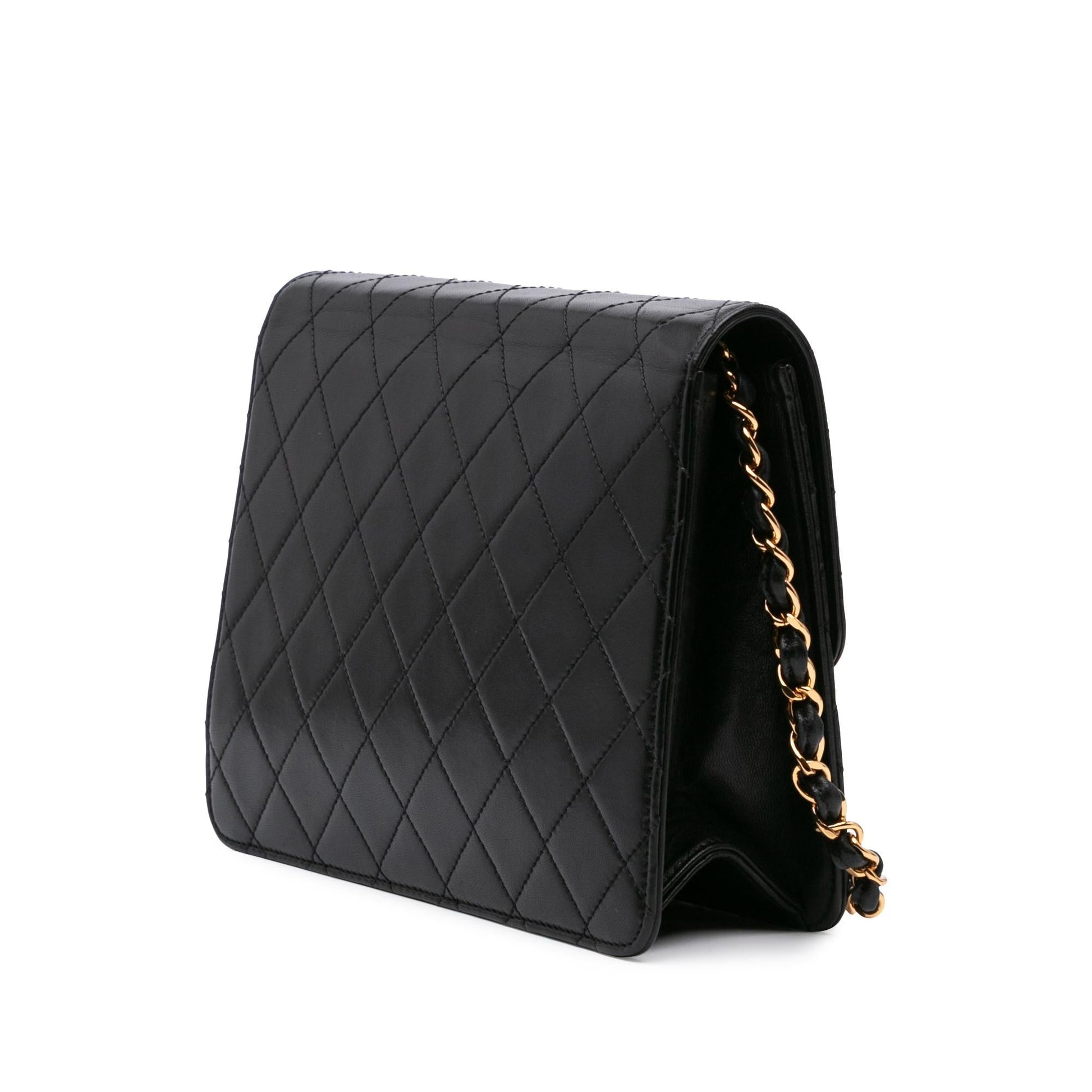 Chanel Quilted Lambskin Single Flap Handbag