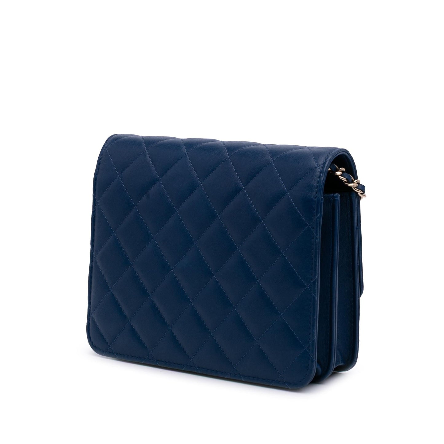 Chanel Quilted Lambskin Square on Wallet Case Chain 1