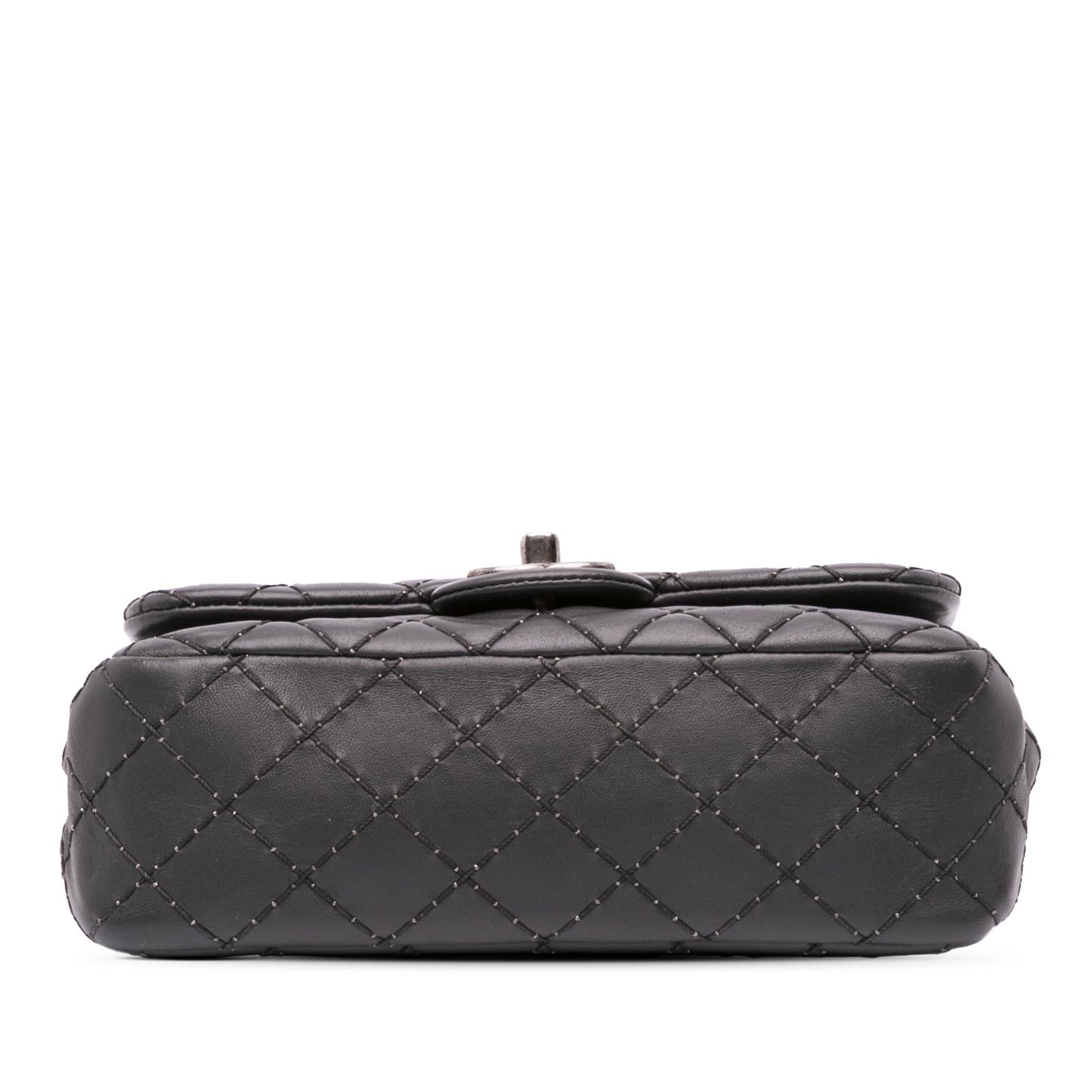 Chanel Quilted Lambskin Stitched Single Flap Handbag Flap 1