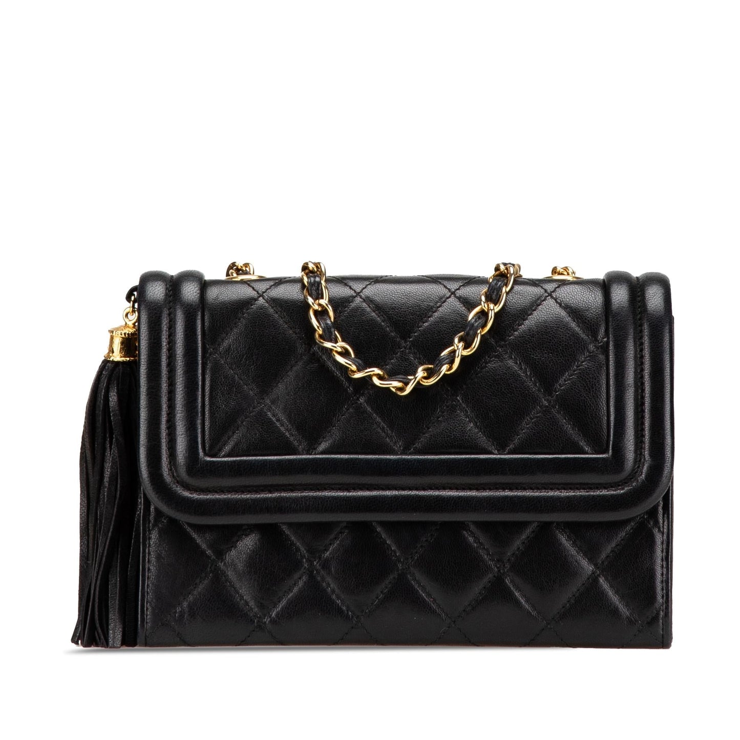 Chanel Quilted Lambskin Tassel Flap Handbag