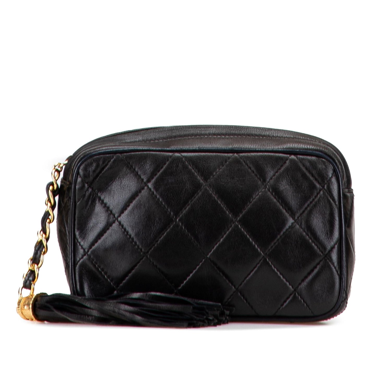 Chanel Quilted Lambskin Tassel Handbag
