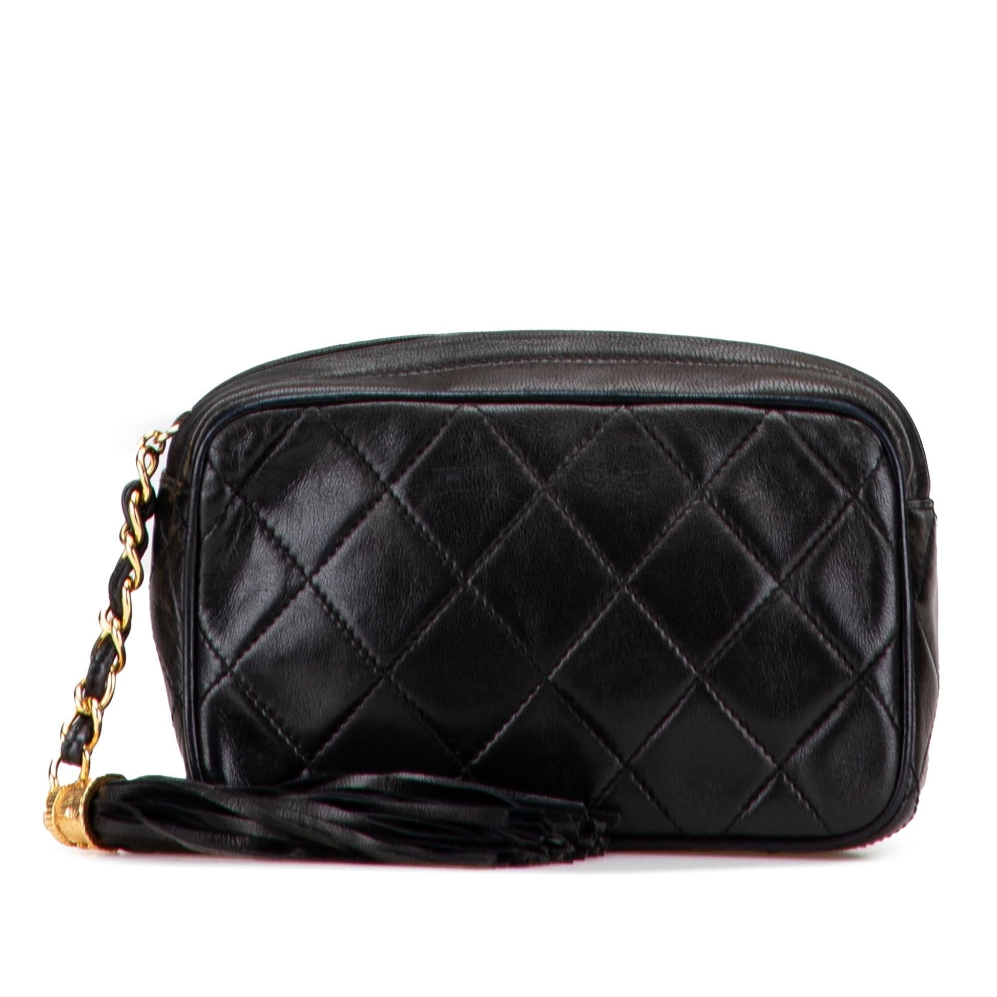 Chanel Quilted Lambskin Tassel Handbag