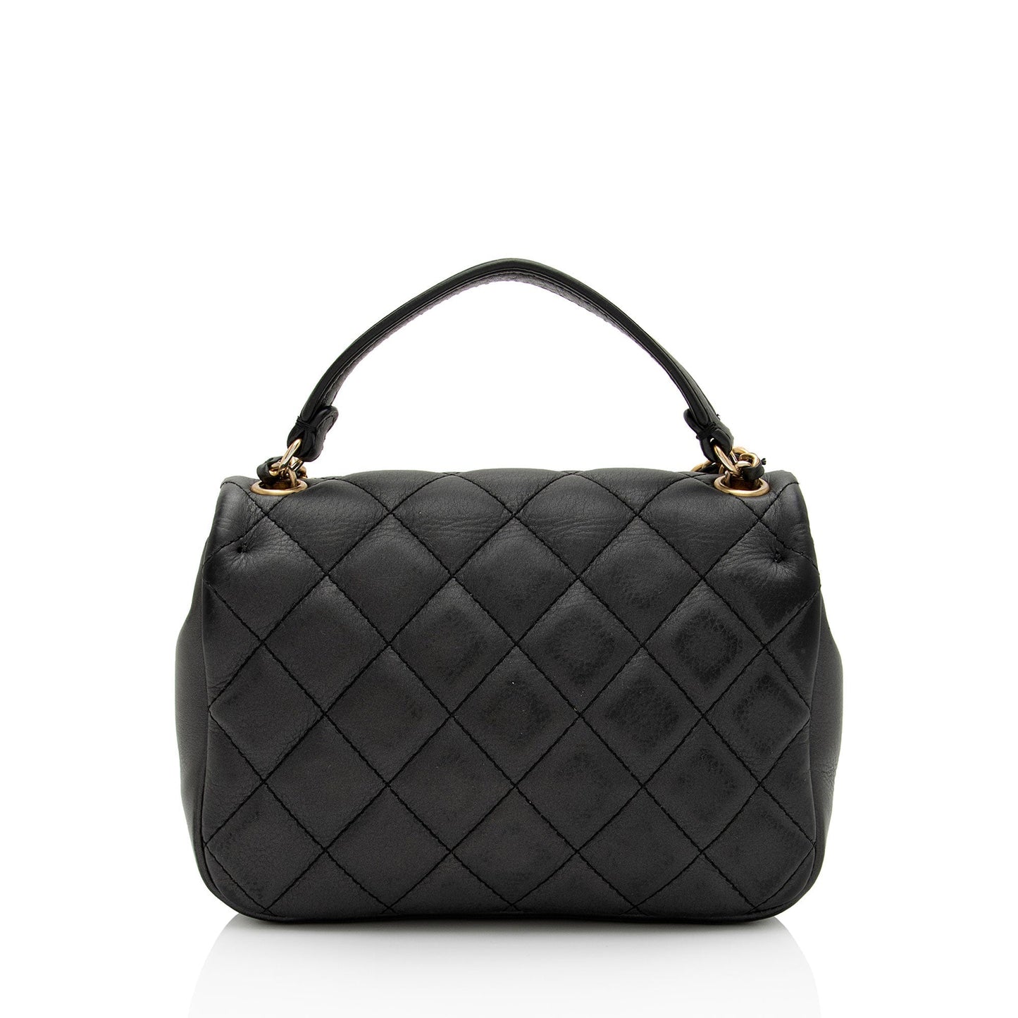 Chanel Quilted Lambskin Top Handle Flap SHF-8v8JOn Shoulder Bag
