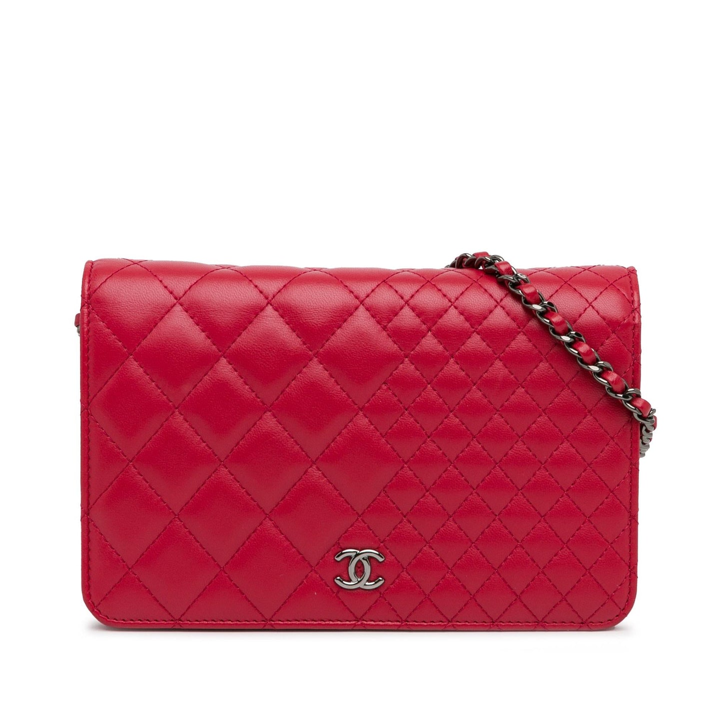 Chanel Quilted Lambskin On SHG-3yBC7U Wallet Case