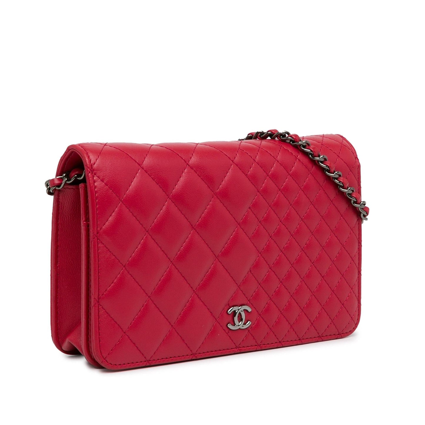Chanel Quilted Lambskin On SHG-3yBC7U Wallet Case