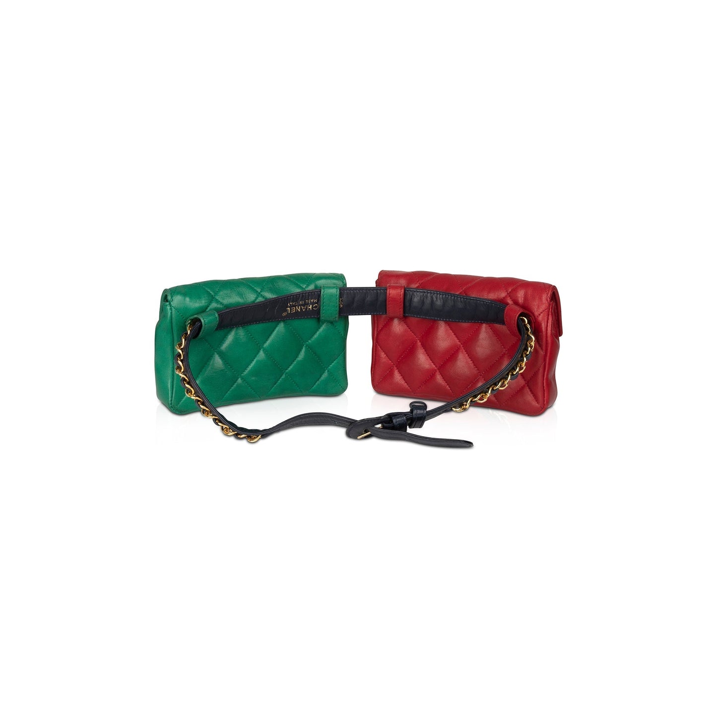 Chanel Quilted Double CC Flap Belt Leather