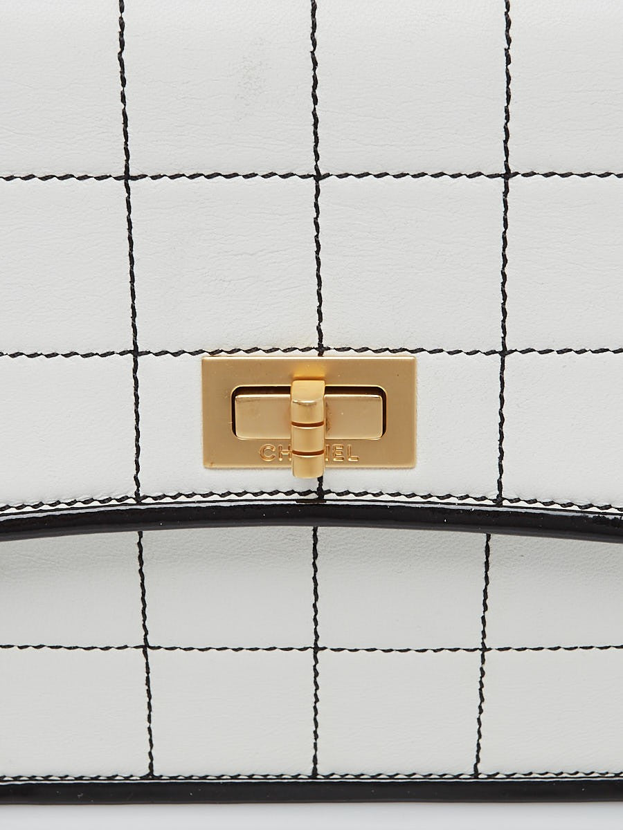 Chanel Square Quilted Mademoiselle Flap White Small Leather Shoulder Bag