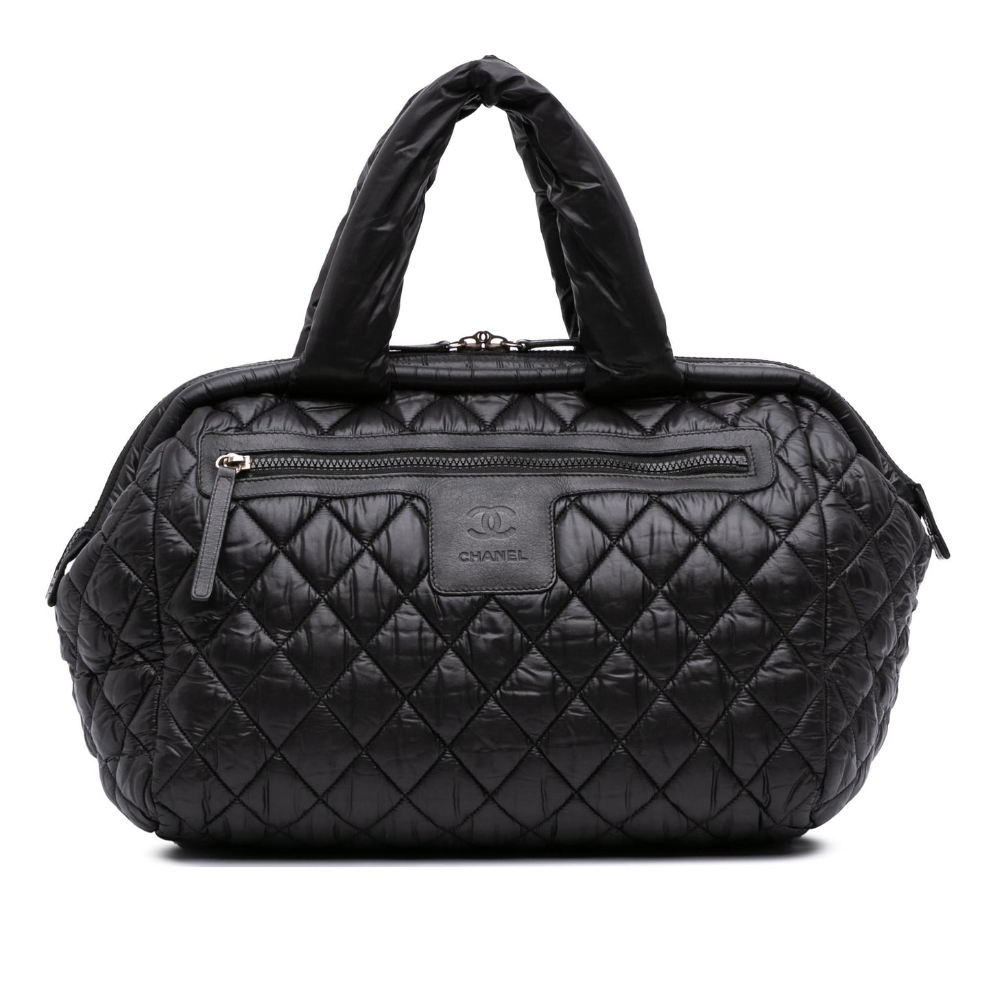 Chanel Quilted Nylon Coco Cocoon Bowler Handbag