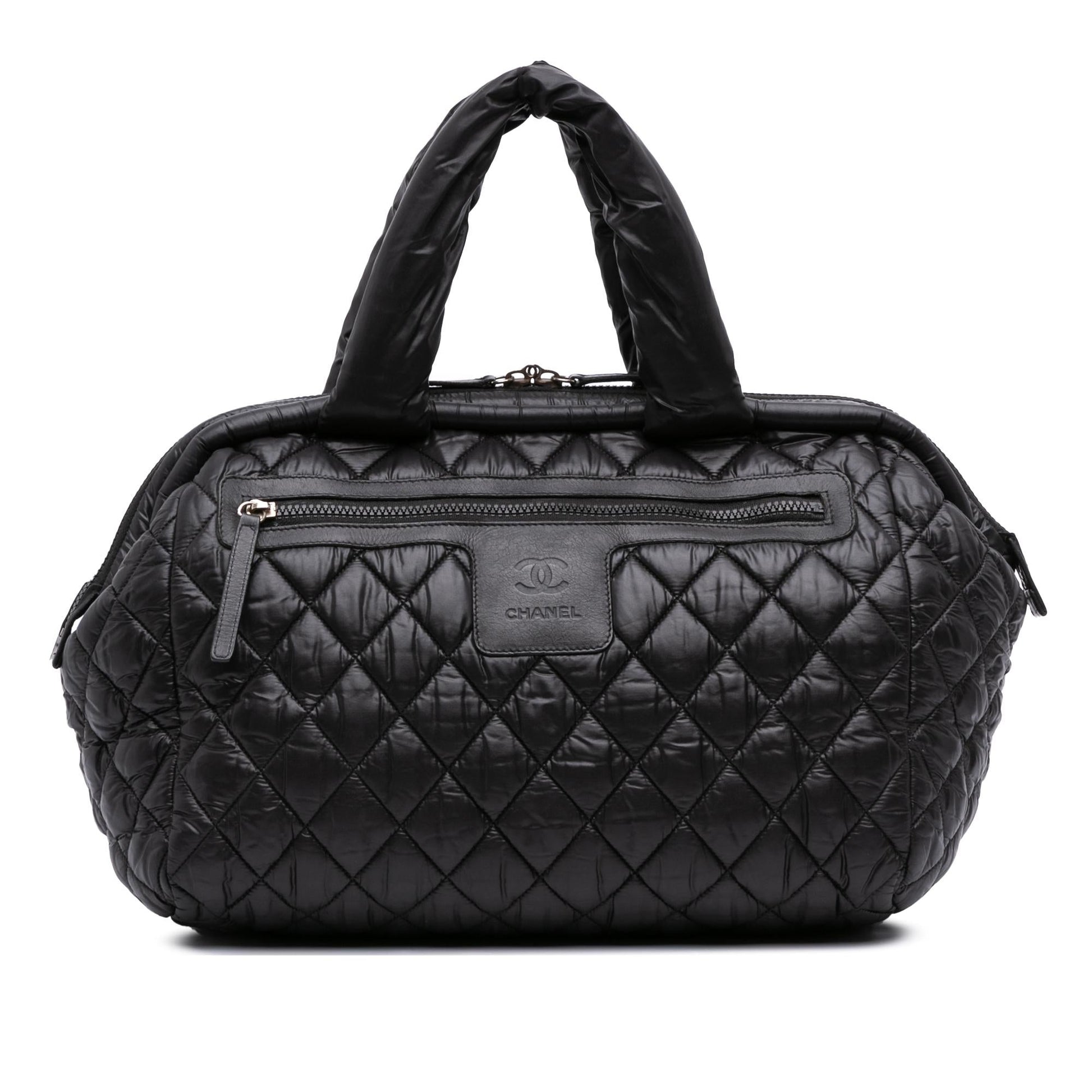 Chanel Quilted Nylon Coco Cocoon Bowler Handbag