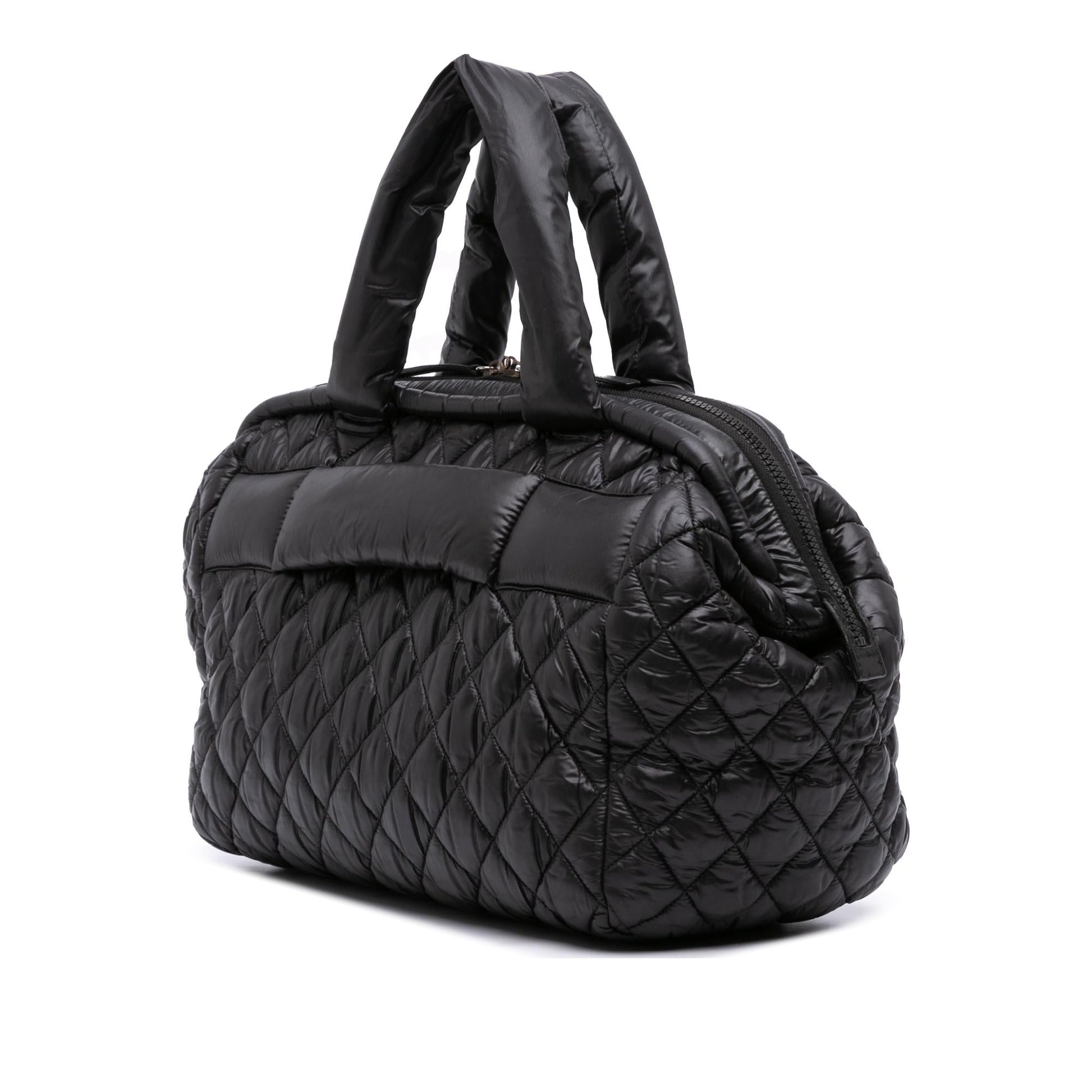 Chanel Quilted Nylon Coco Cocoon Bowler Handbag