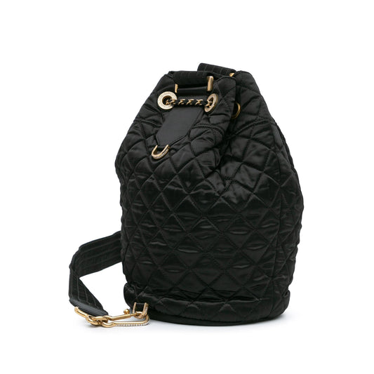 Chanel Quilted Nylon Crystal CC Drawstring Sling Jewelry