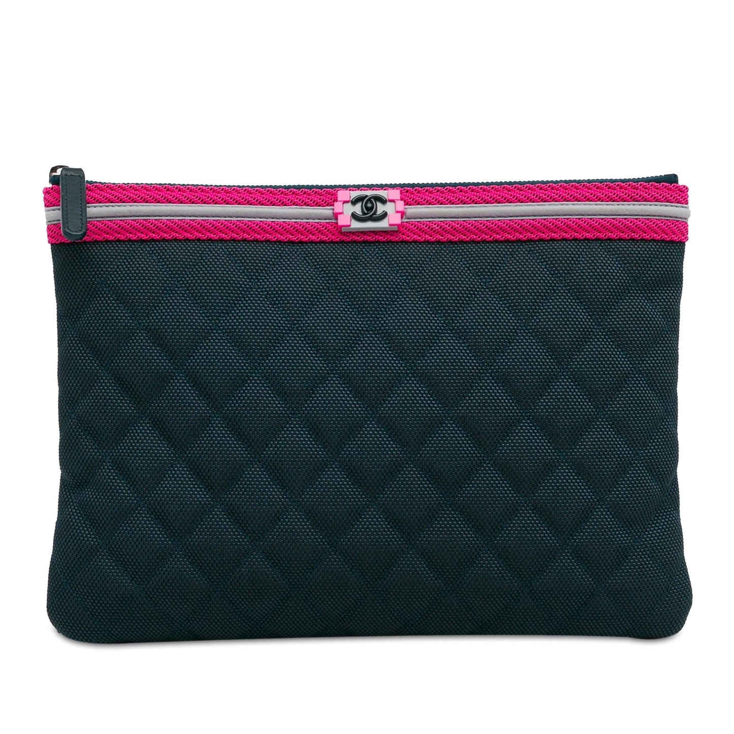 Chanel Quilted Nylon Fluo Boy O SHG-4cUU3k Clutch Bag