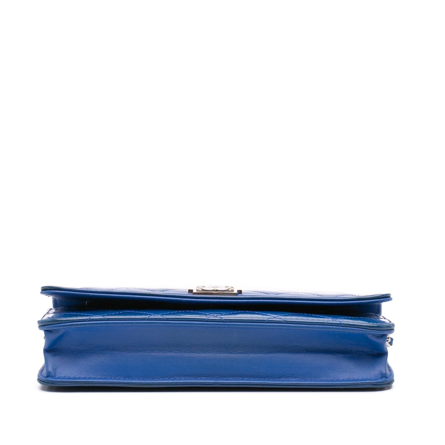 Chanel Quilted Patent Boy on Wallet Case