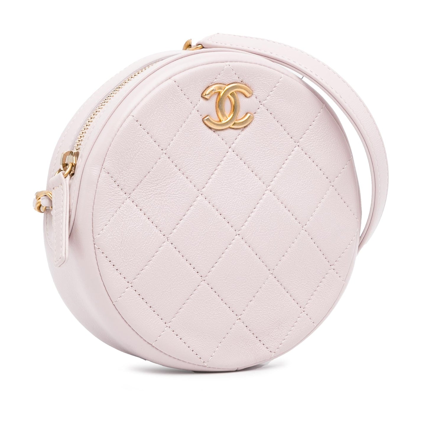Chanel Quilted Patent Round SHG-Hh0oWh Clutch Bag