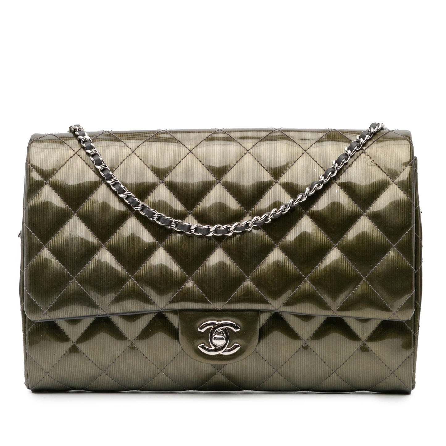 Chanel Quilted Striated Clutch Bag
