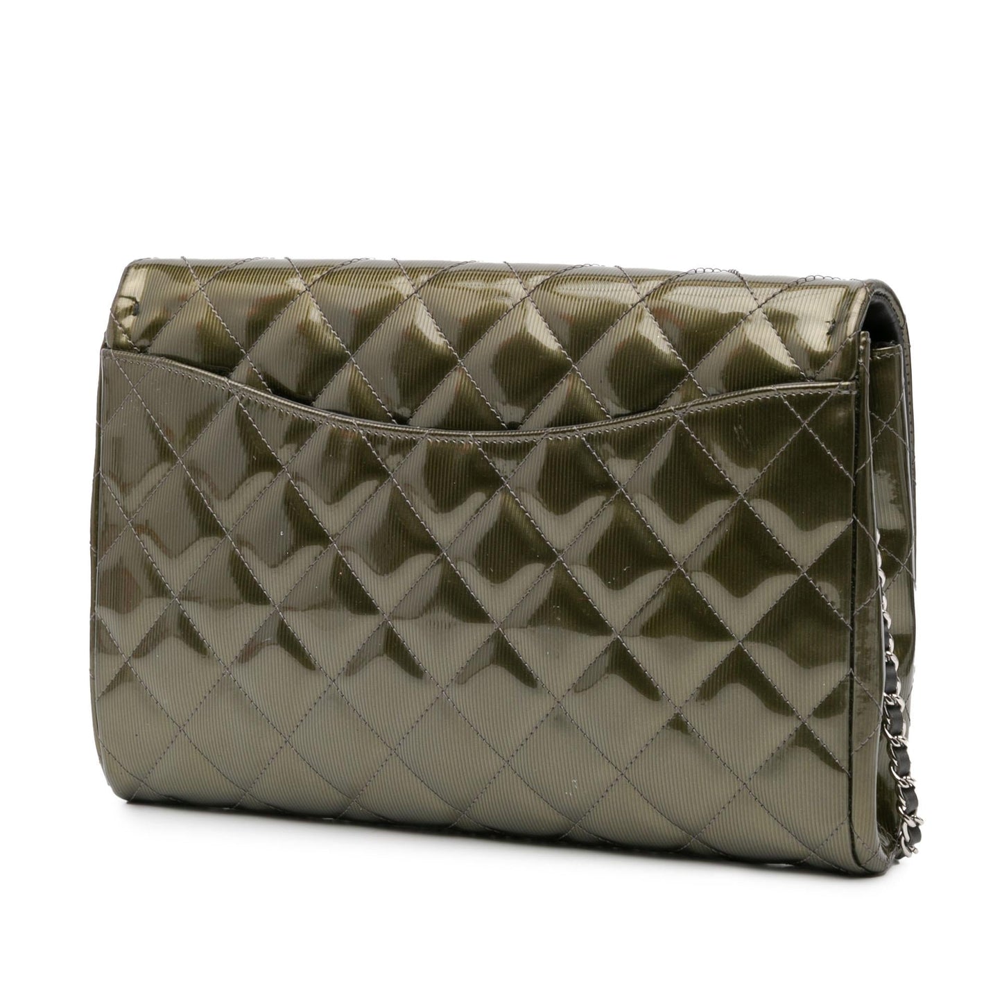 Chanel Quilted Striated Clutch Bag