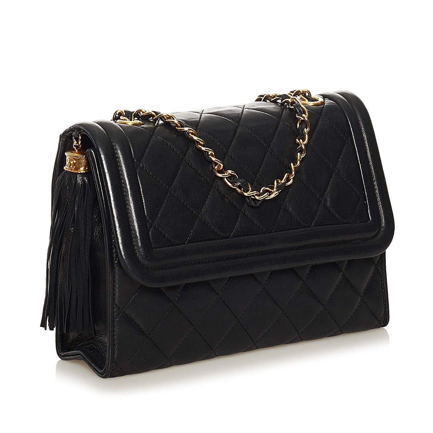 Chanel Quilted Tassel Flap SHG Leather Shoulder Bag