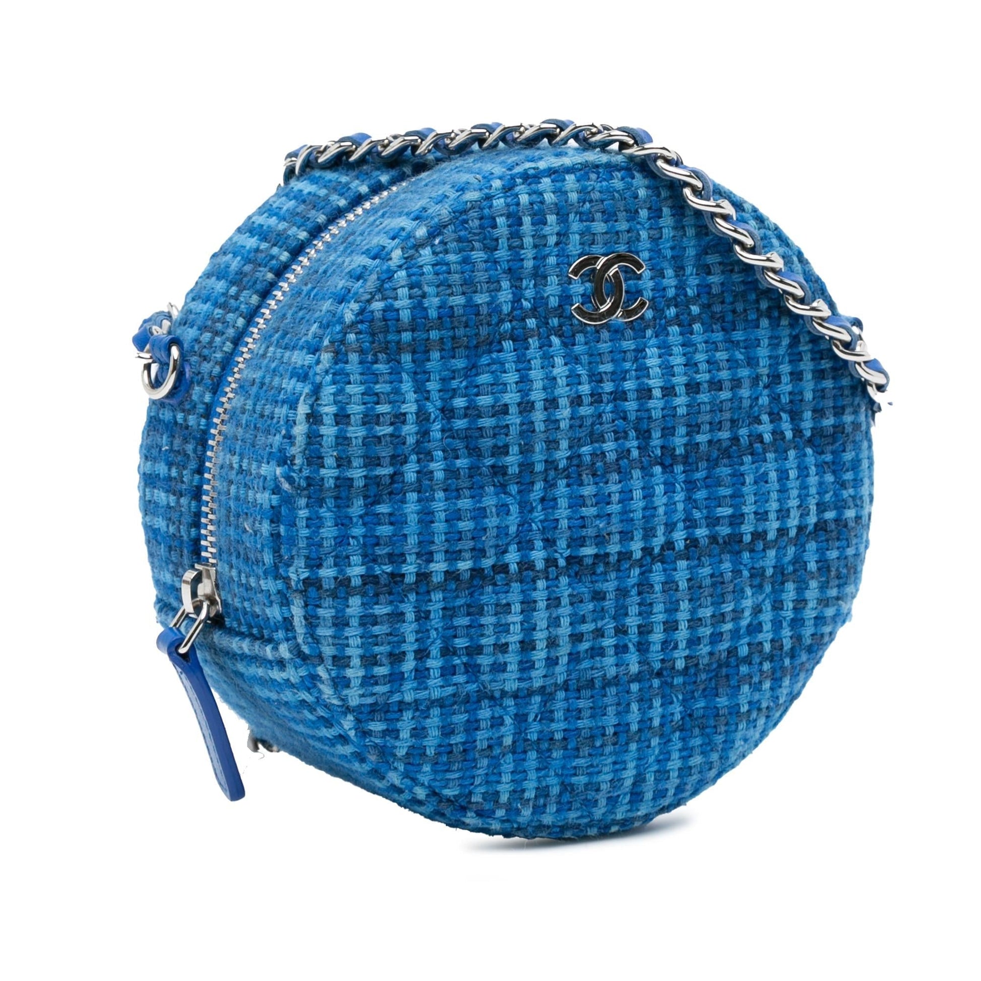 Chanel Quilted Tweed Round SHG-mrWmol Clutch Bag