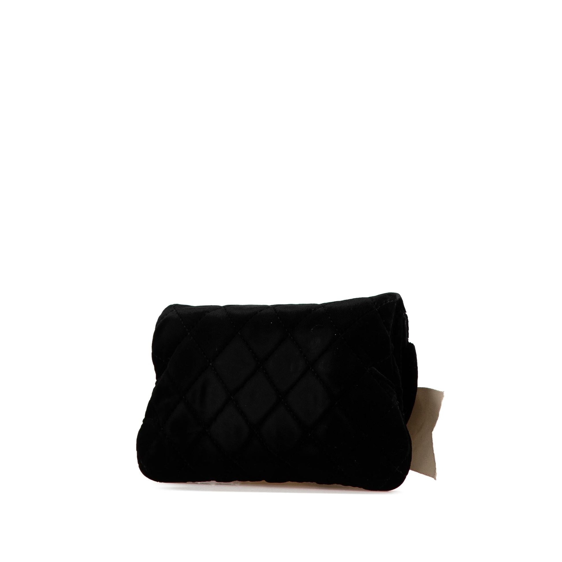 Chanel Quilted Velvet Camellia Wristlet Clutch Bag Clutch 1