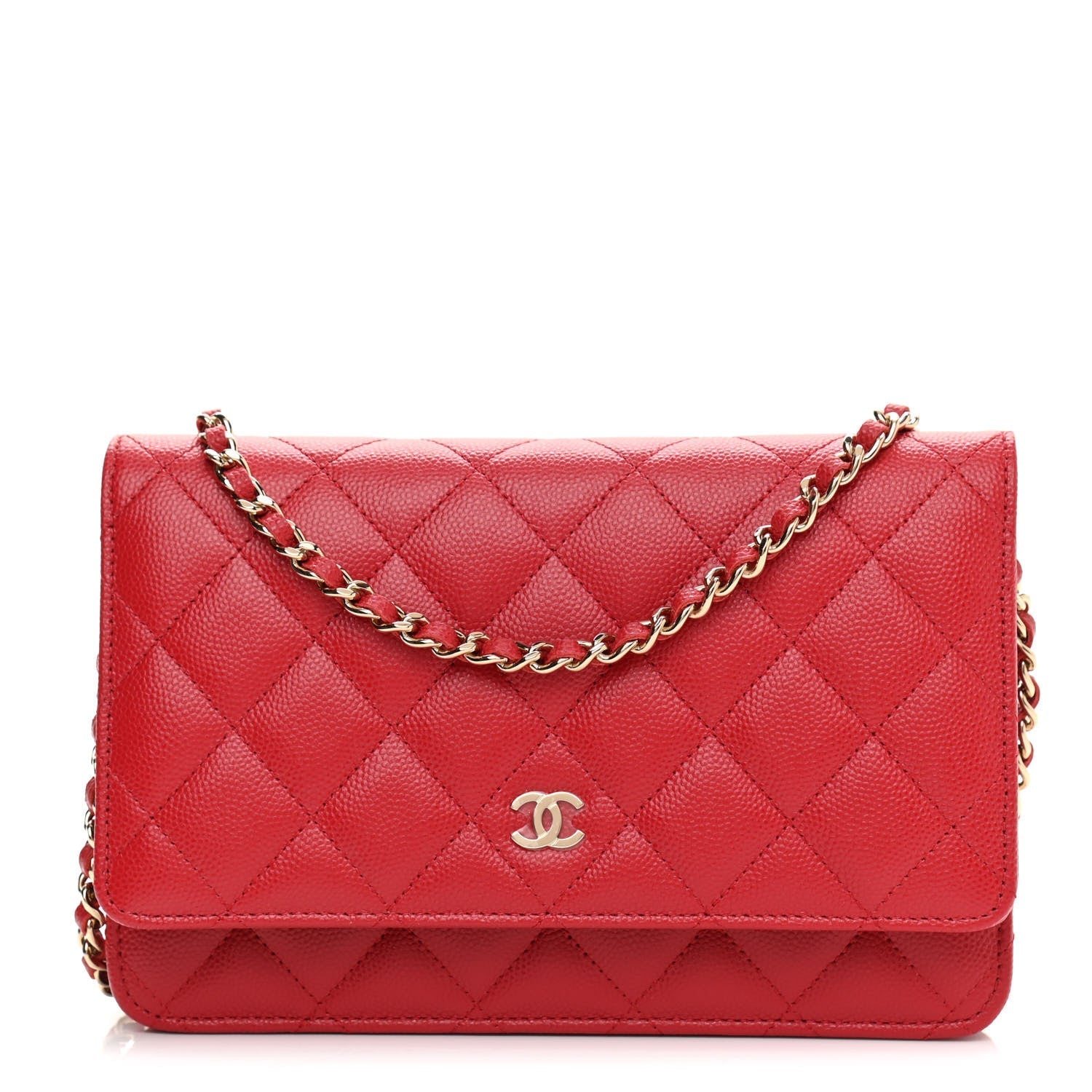 Chanel CAVIAR QUILTED WOC Leather Clutch Bag