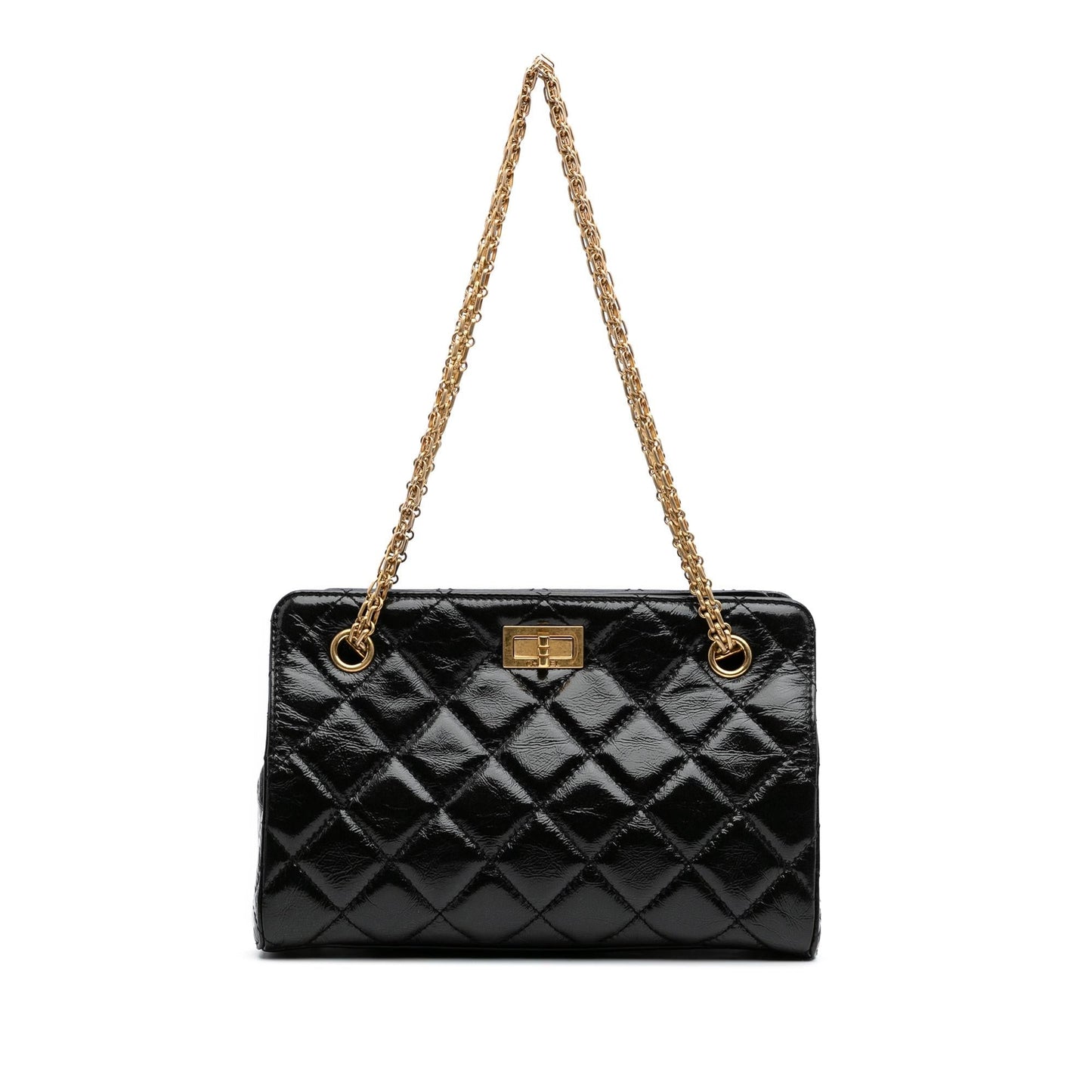 Chanel Reissue 2.55 Glazed Crackled Calfskin Shopping Handbag